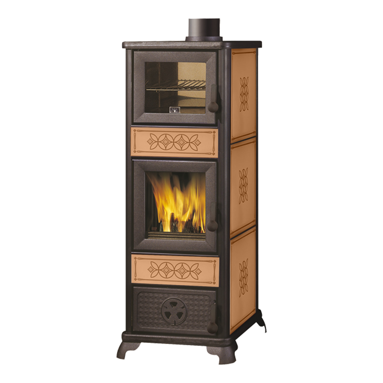 EK63 Decor C Evo Poêle à bois céramique cuir