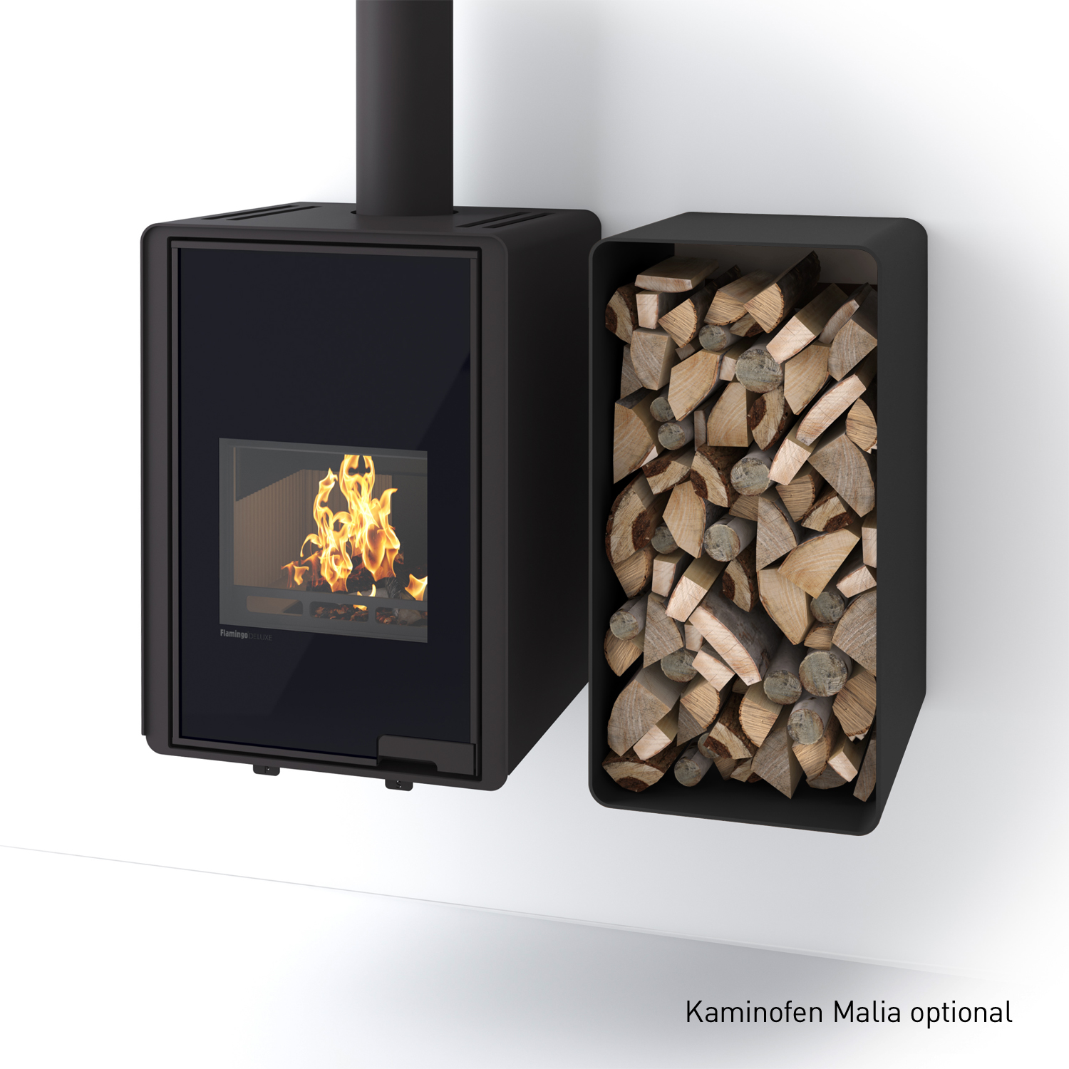 HS Flamingo Deluxe 1 Étagère en Bois Noire