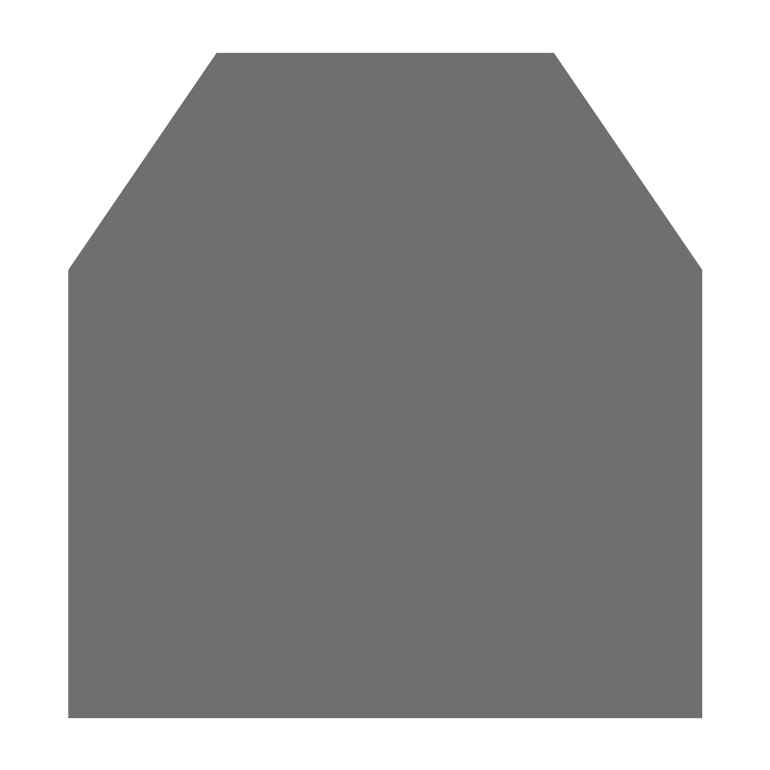 Plaque de base Raik B2 hexagonale, gris foncé, revêtement en poudre, 1200 x 1000 mm