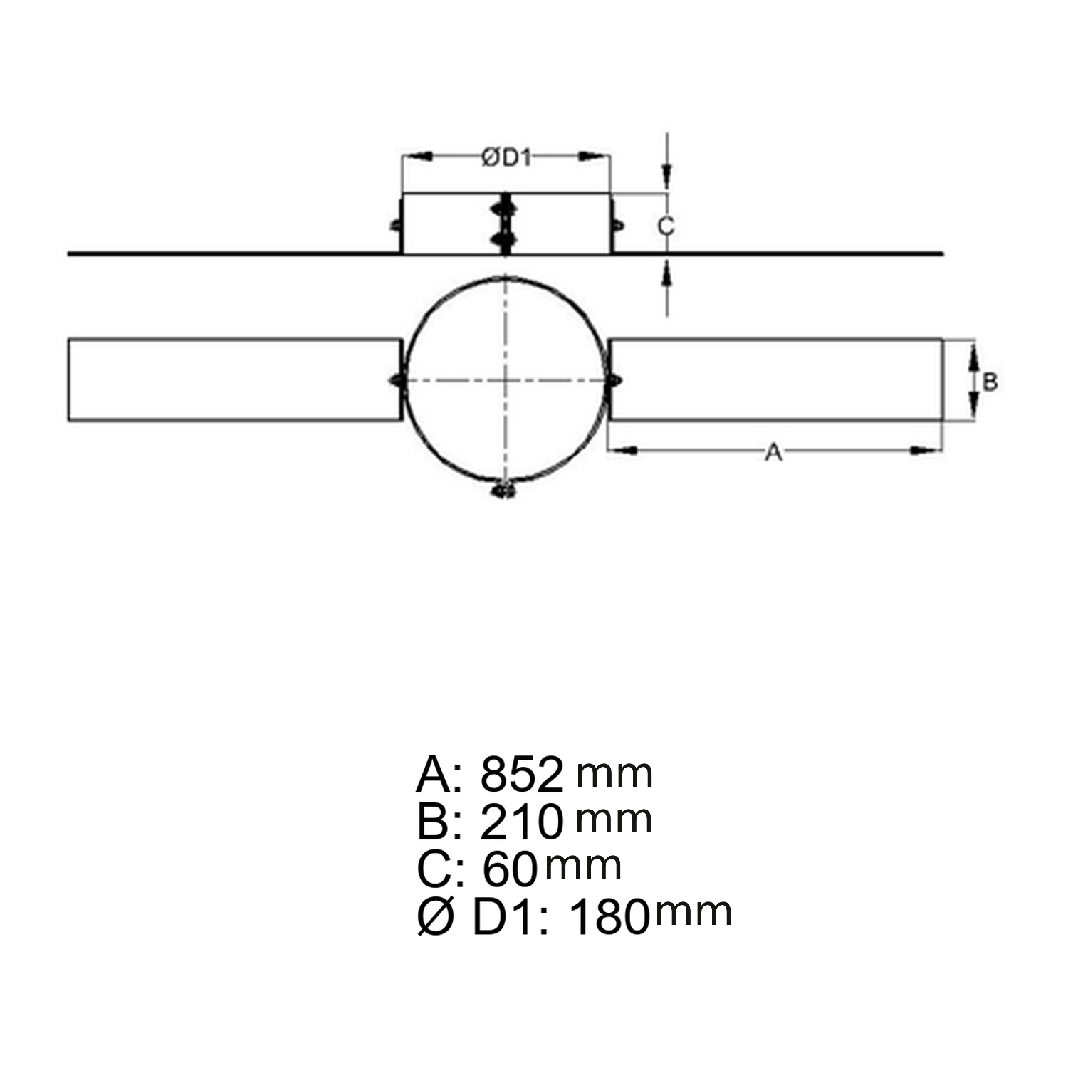 Schiedel support de chevrons pour ICS Ø130 mm double paroi brillant