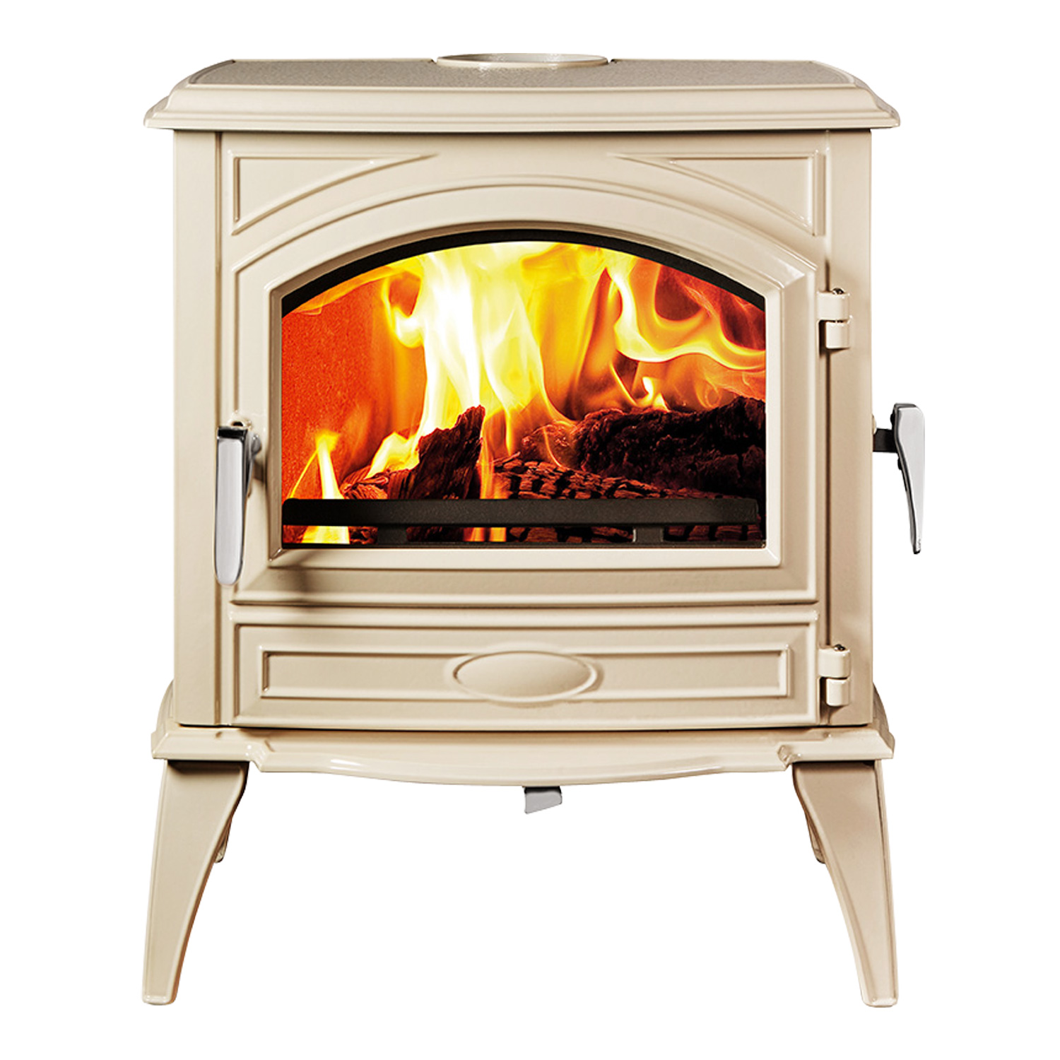 Poêle à bois Dovre 760 WD en fonte émaillée blanc crème, modèle de construction 2