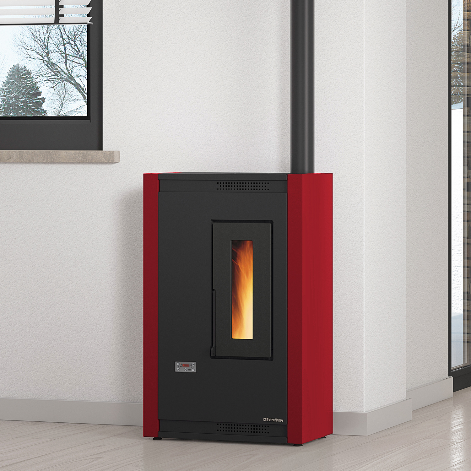Extraflame Luisella 5.0 poêle à granulés Bordeaux