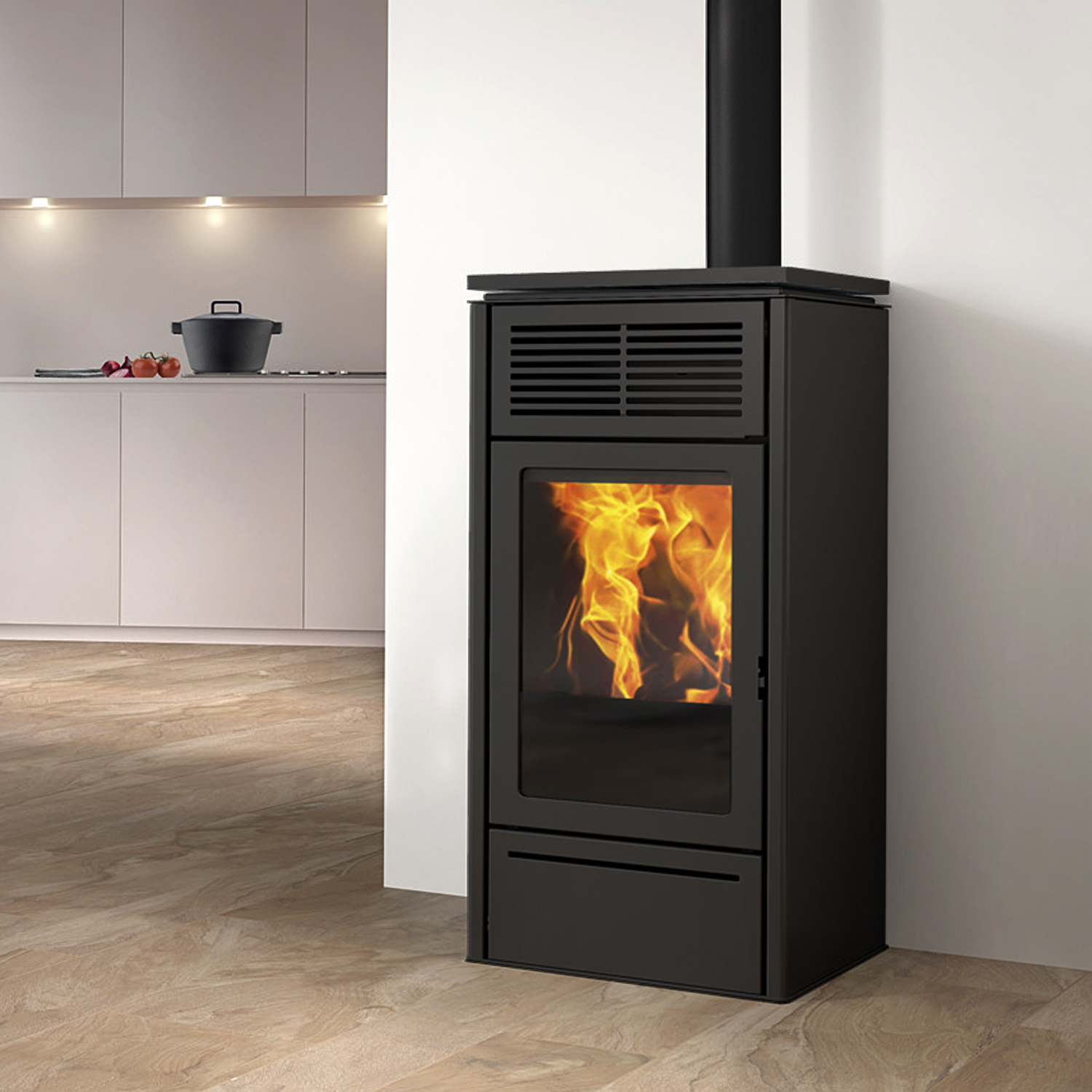 Edilkamin Slide2 5 Up Poêle à granulés Acier Noir Edilkamin Slide2 5 Up Poêle à granulés Acier Noir