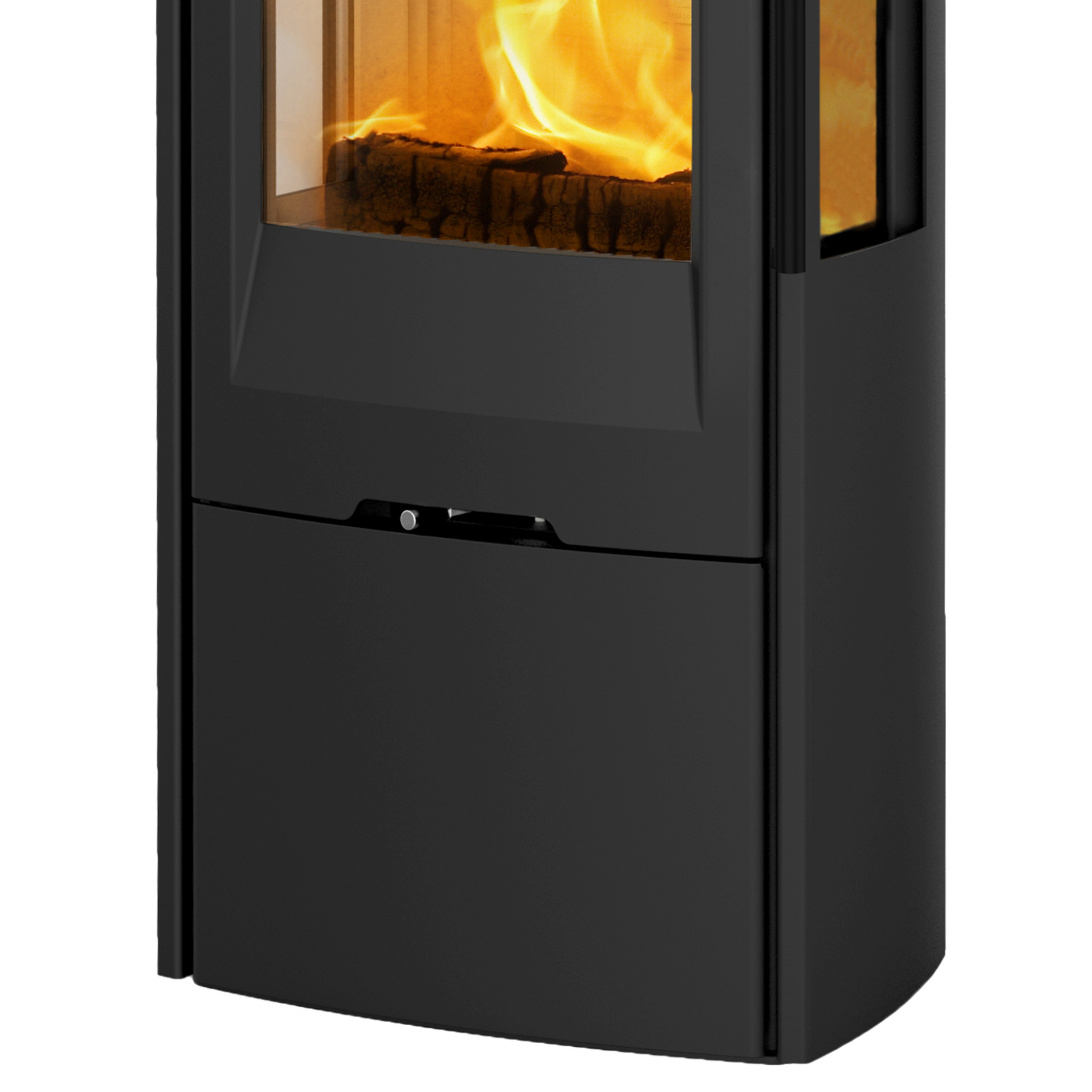 TermaTech TT30G Poêle à bois classique en acier noir