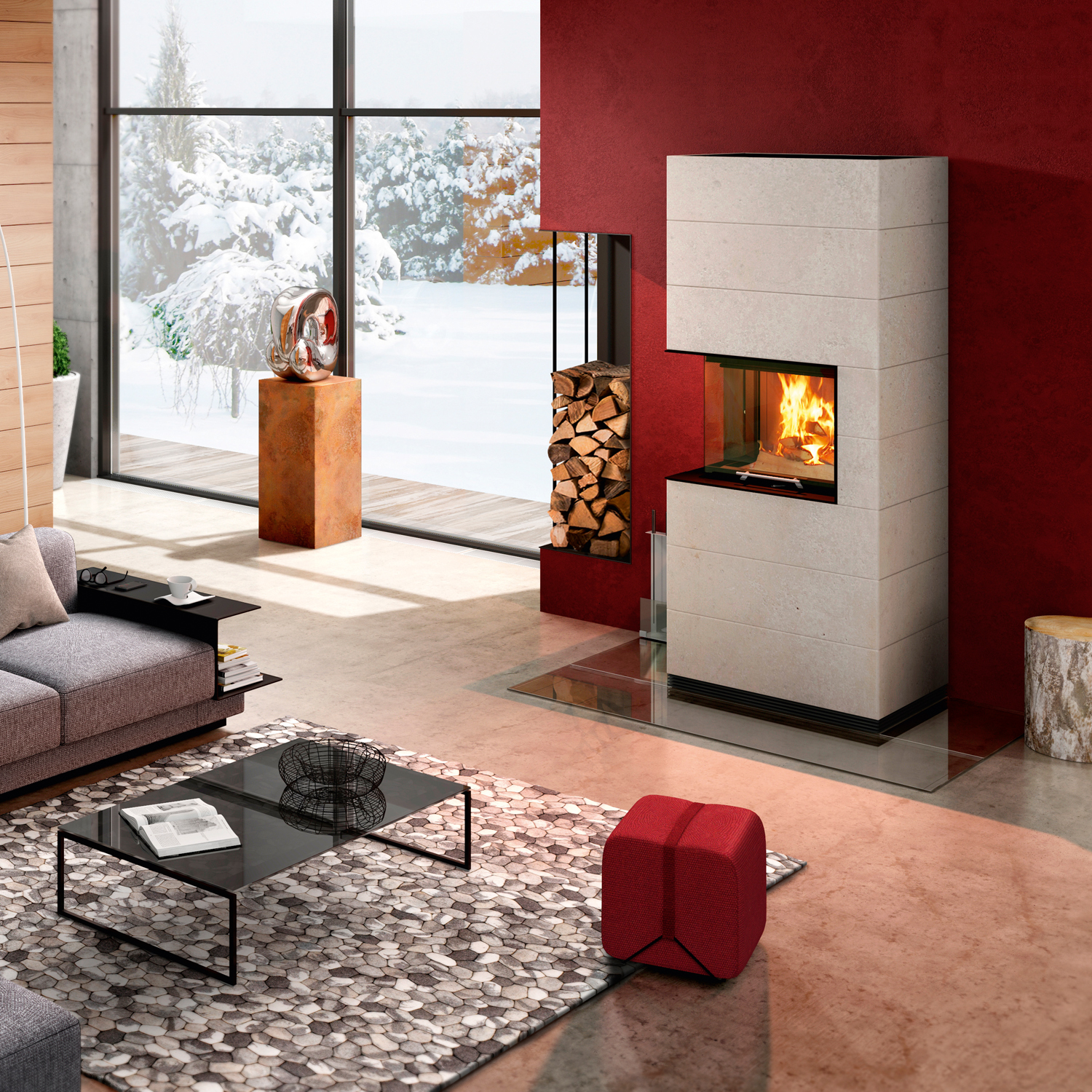 Spartherm Kit de cheminée SIM 3/3 Varia 2L-55h RLU Nature