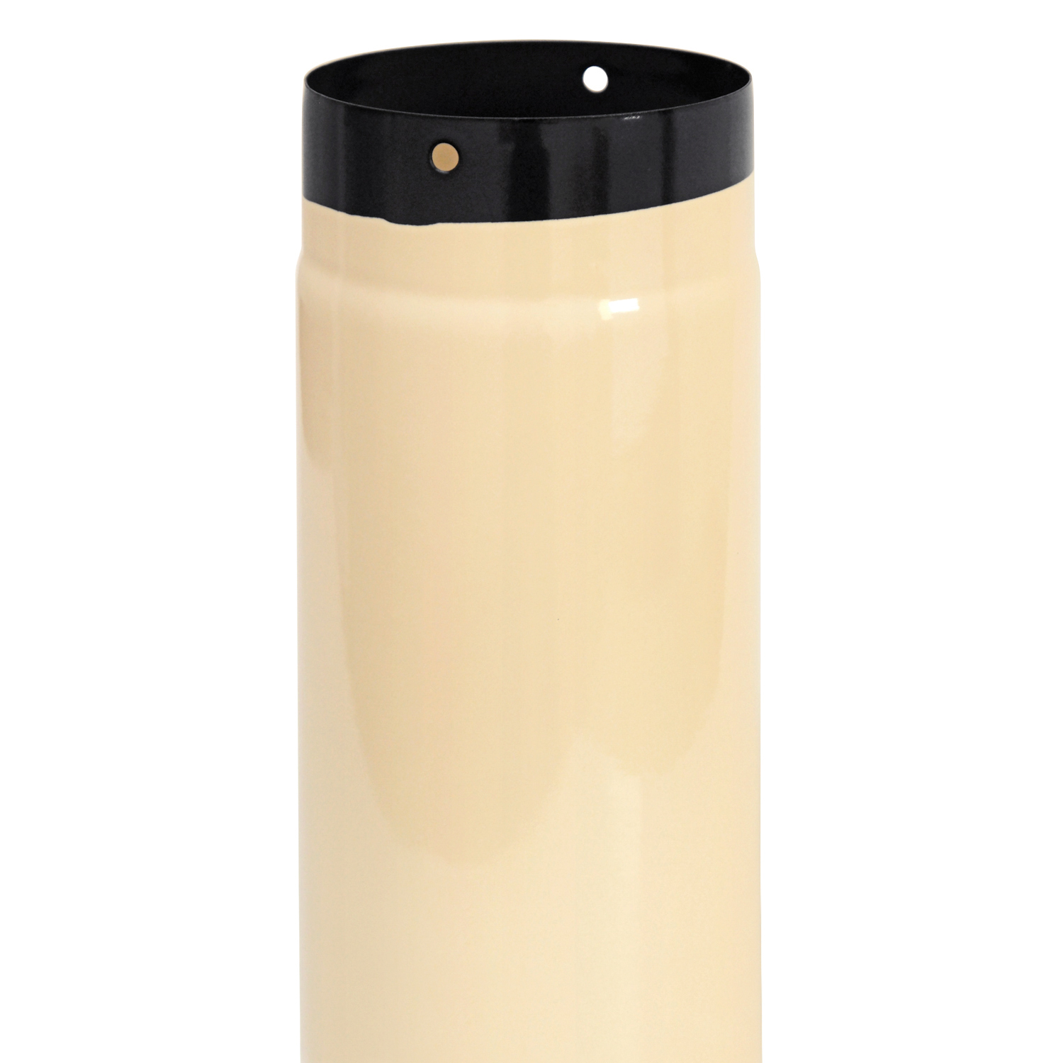 Tuyau de poêle / conduit de fumée émaillé 120 mm - 1000 mm ivoire