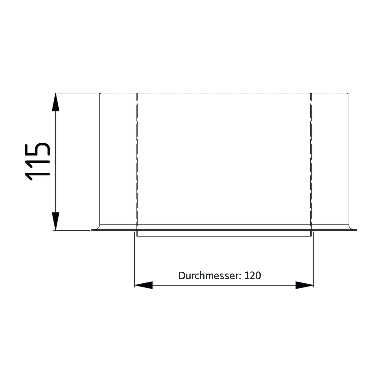 Raik Lifestyle DUO traversée de paroi 120mm pour tuyau de fumée / conduit de fumée