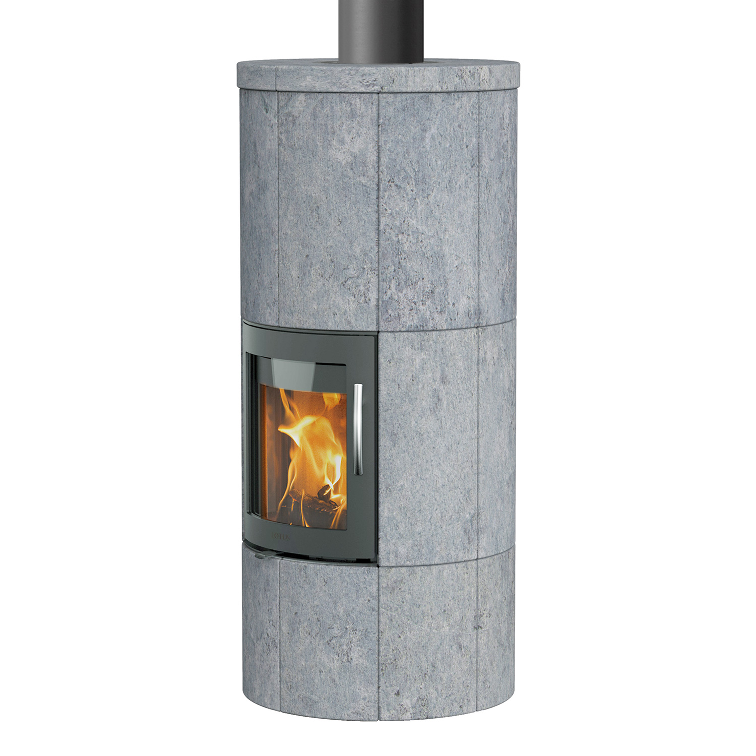 Lotus M Basic Poêle à bois Gris Pierre ollaire, RR dessus
