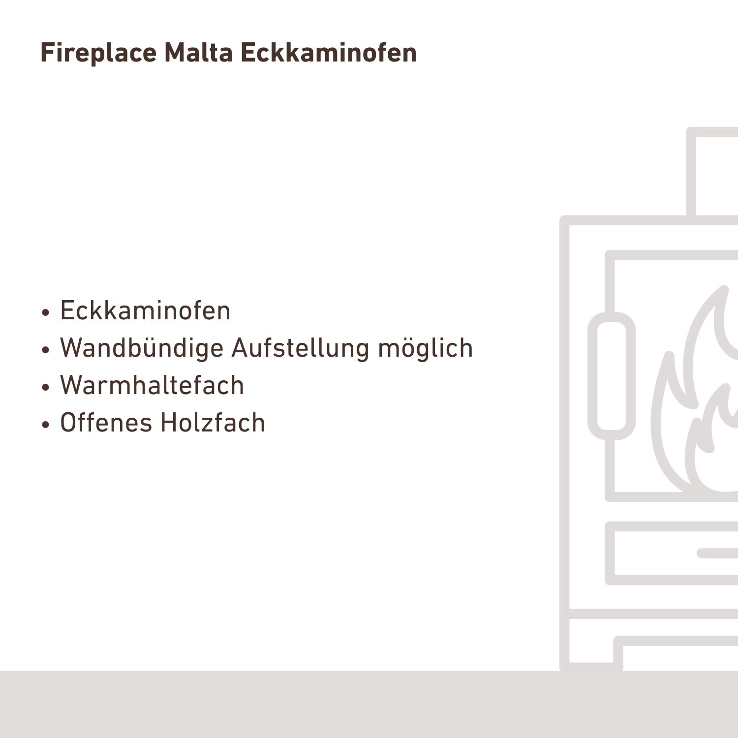 Fireplace Malta Poêle à bois d'angle Acier Noir | Pierre ollaire