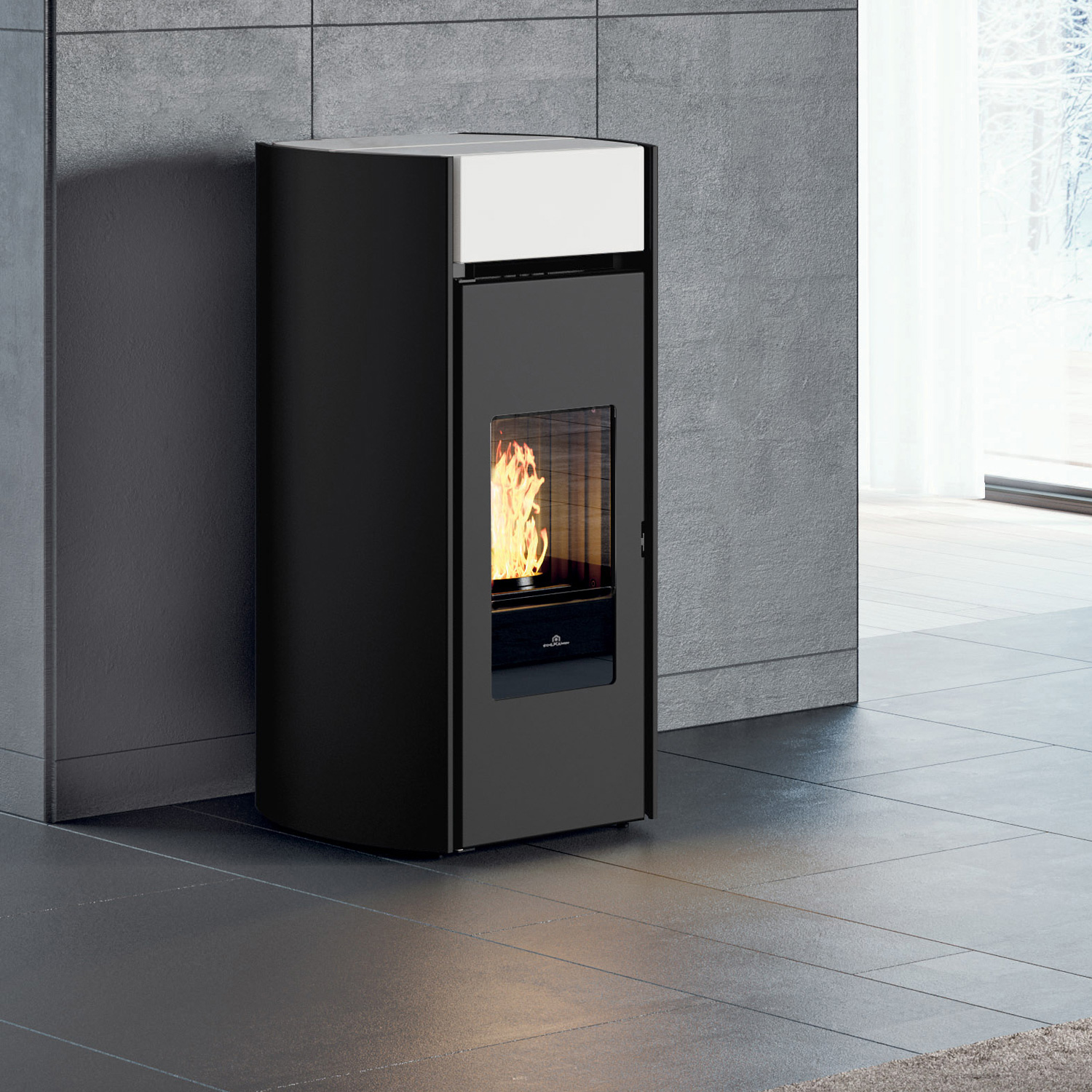 Edilkamin Myrna Poêle à granulés Céramique Blanche Edilkamin Myrna Poêle à granulés Céramique Blanche