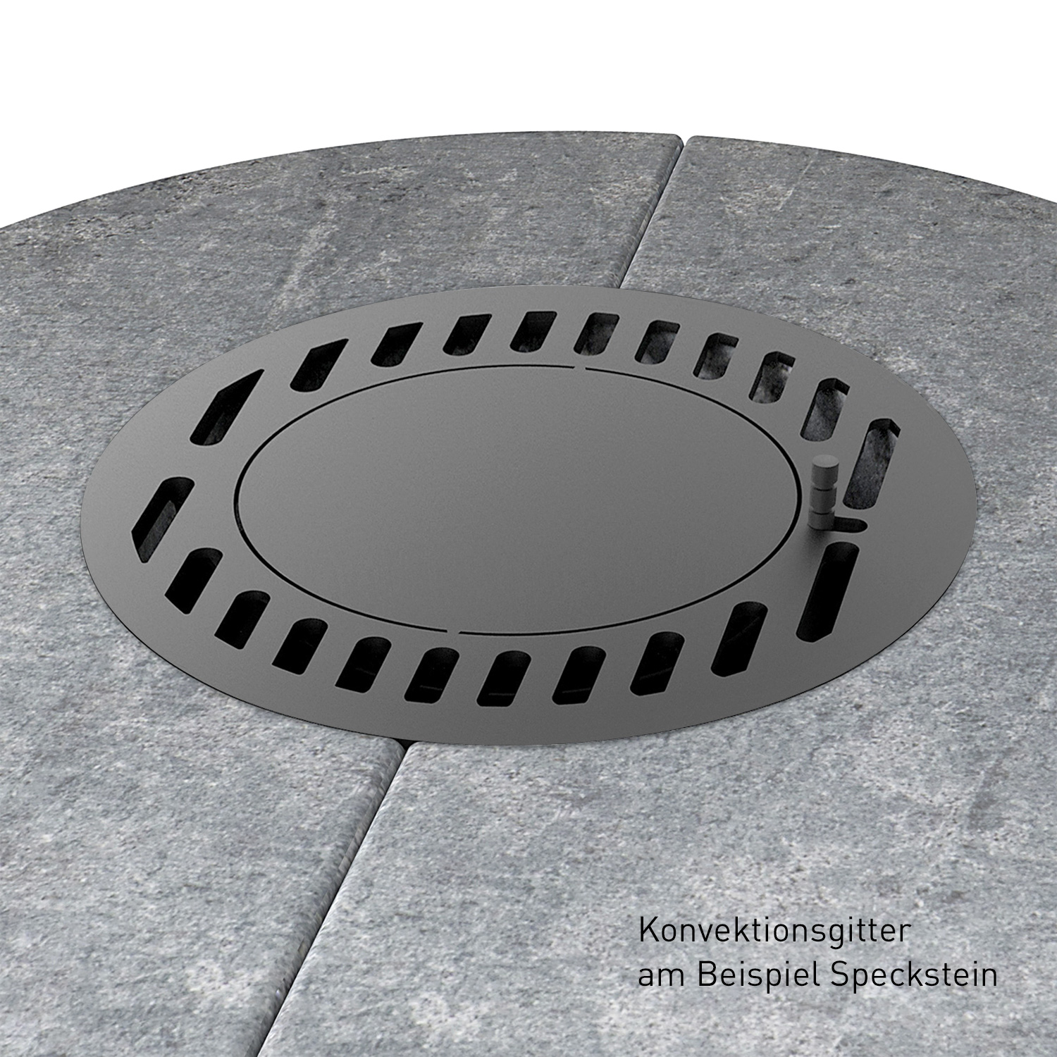 Lotus M3 poêle à bois gris/ Indian Night, sortie de fumée arrière