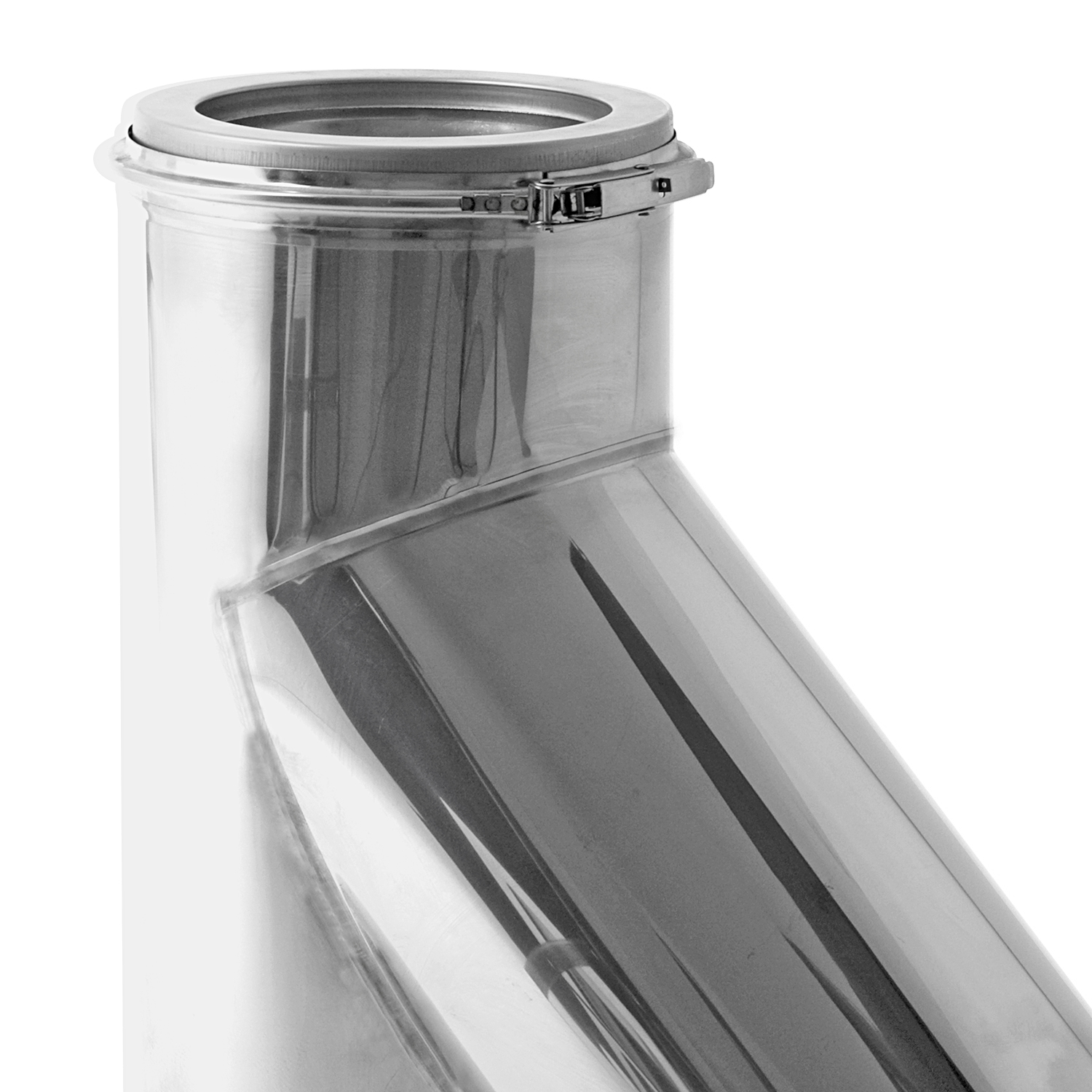 Opsinox conduit de cheminée en acier inoxydable 200mm T-pièce 45°