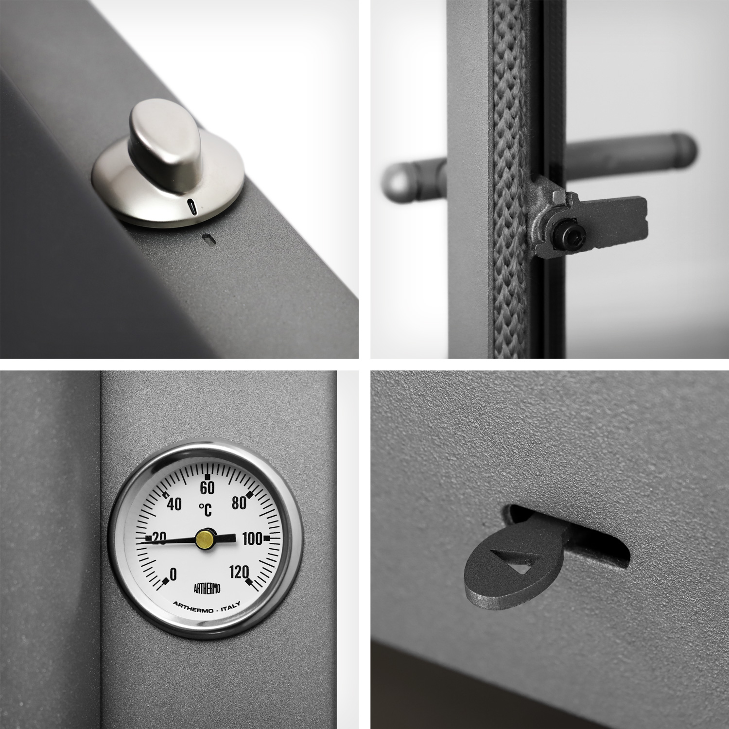 Schmitzker Alicante EVO poêle à bois hydraulique anthracite Base