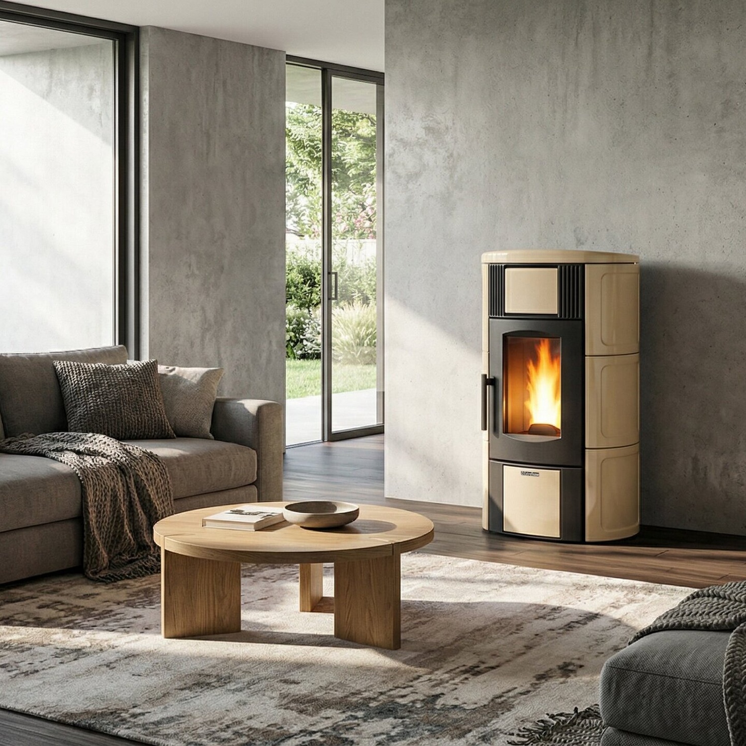 Extraflame ISIDE IDRO 5.0.16 - Pergament Beige poêle à granulés bouilleur