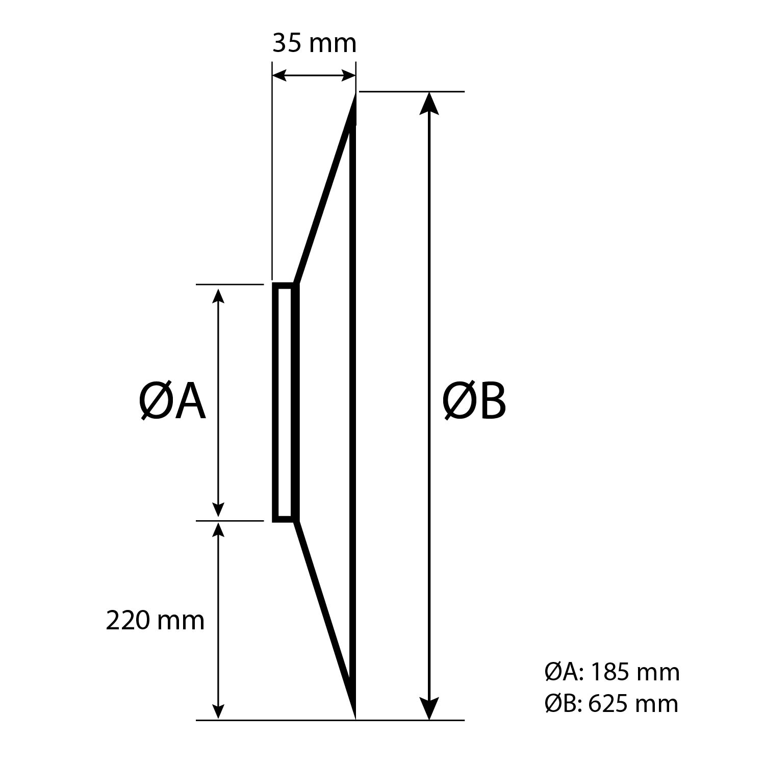 Schiedel rosace de raccordement 220 mm Ø130 mm brillant