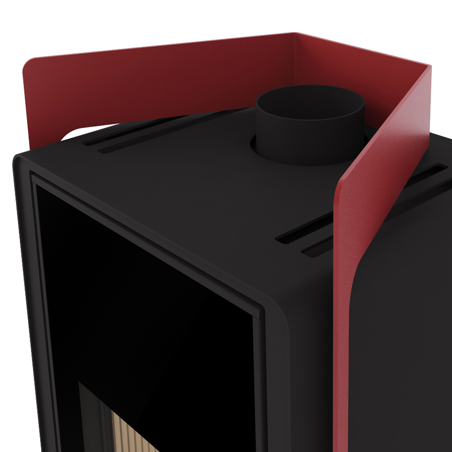 HS Flamingo Deluxe Pulau Poêle à bois Rouge