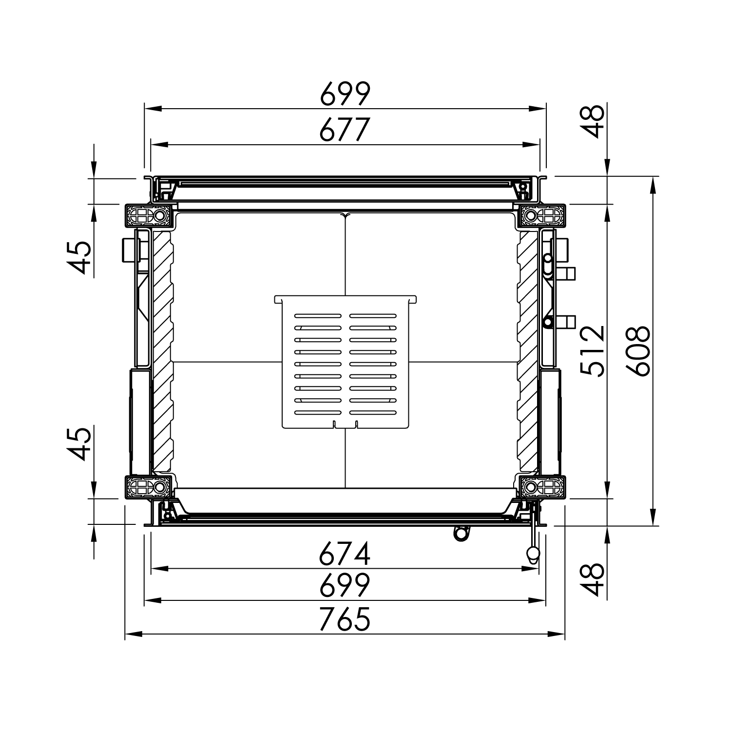 Spartherm Varia FD H2O 10 kW insert de cheminée à eau à droite