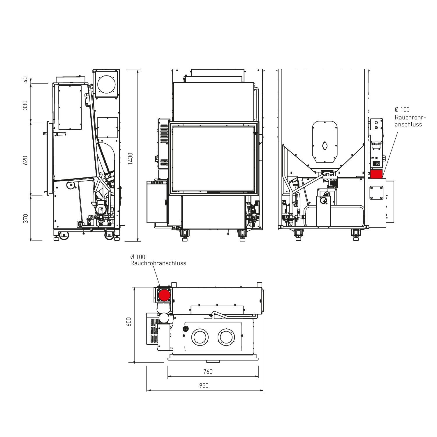 Edilkamin Idropellbox 30 Insert de cheminée à granulés hydraulique