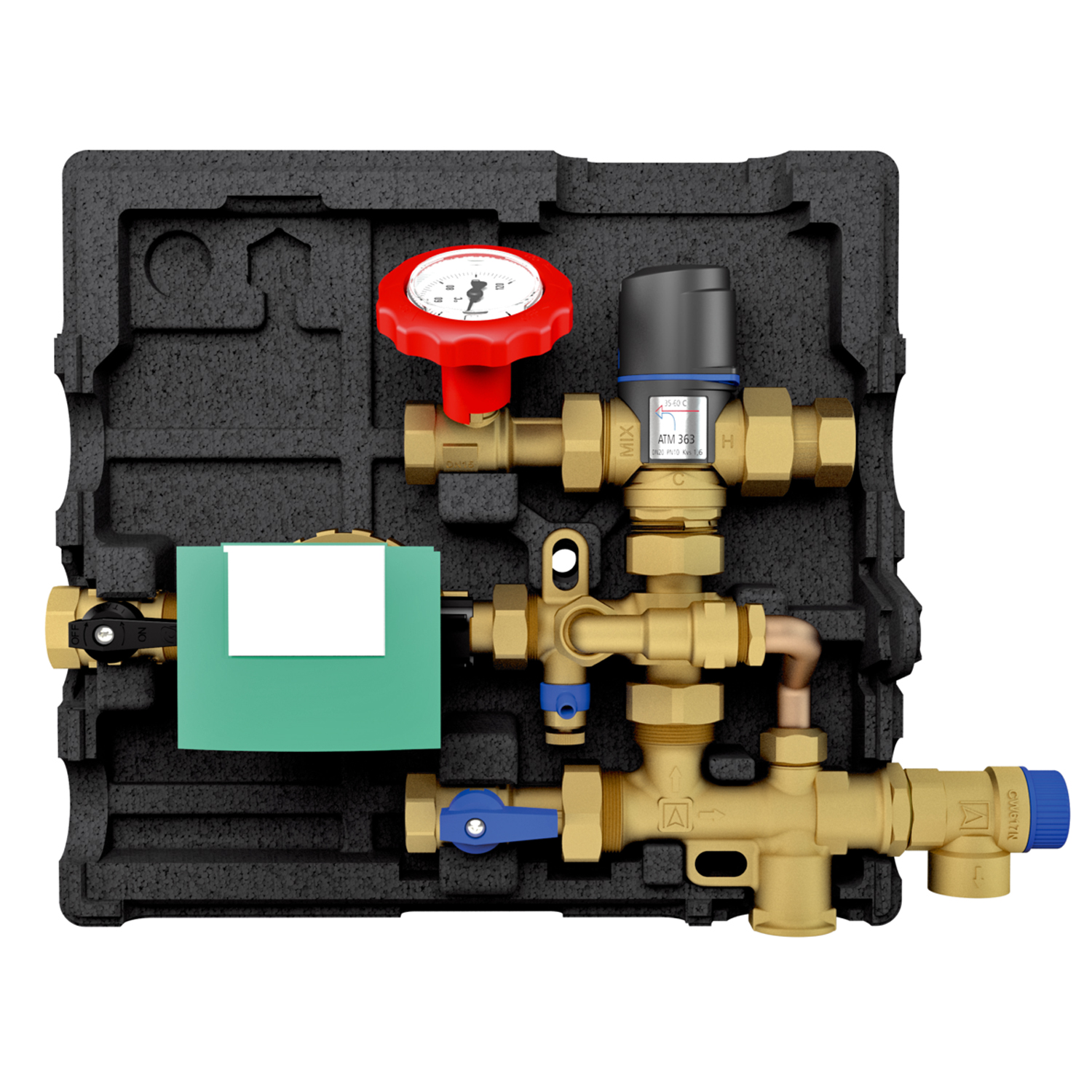 Afriso WZS 100 Système de circulation d'eau chaude avec isolation, groupe hydraulique