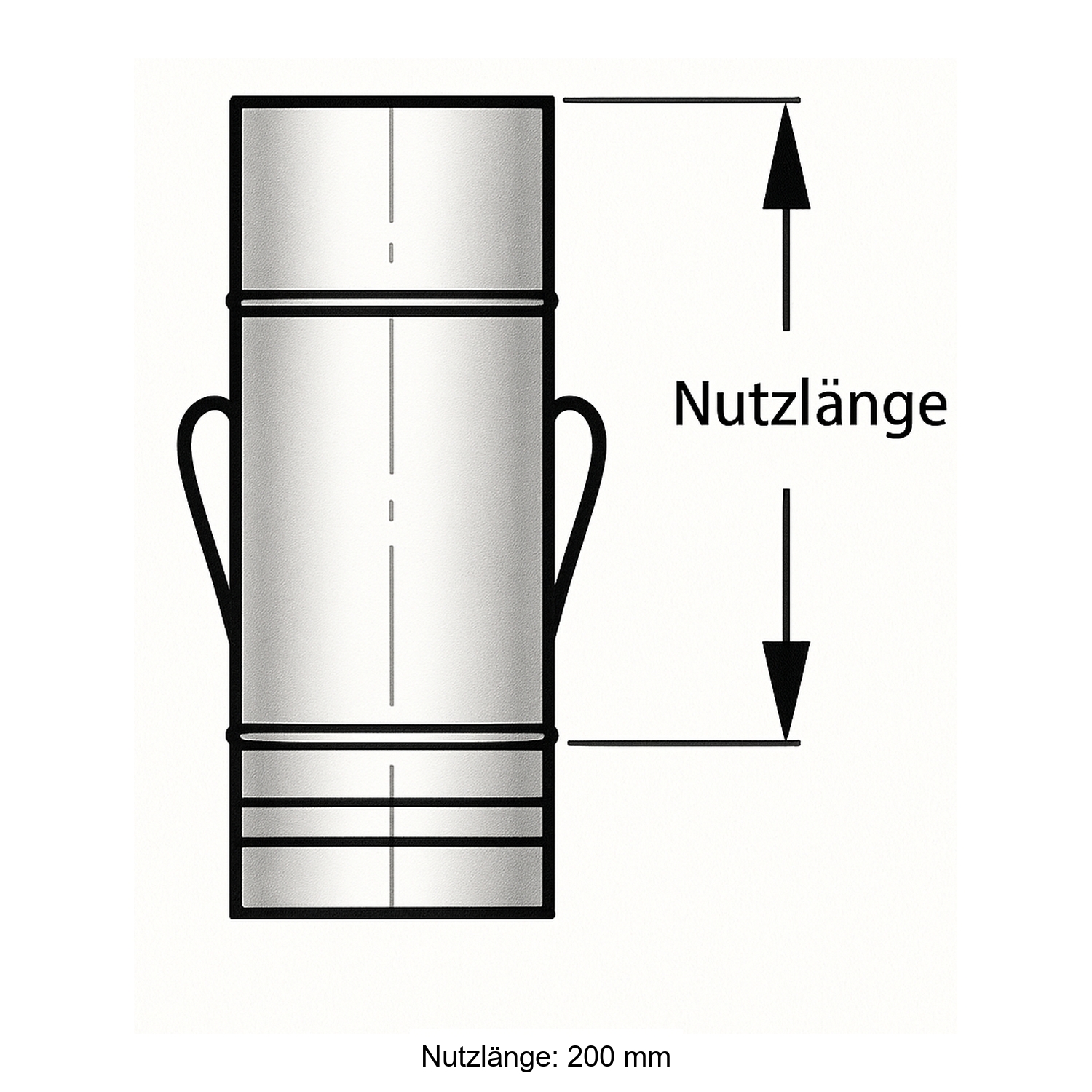 Schiedel PRIMA PLUS élément de purge 250mm Ø180 mm simple paroi mat