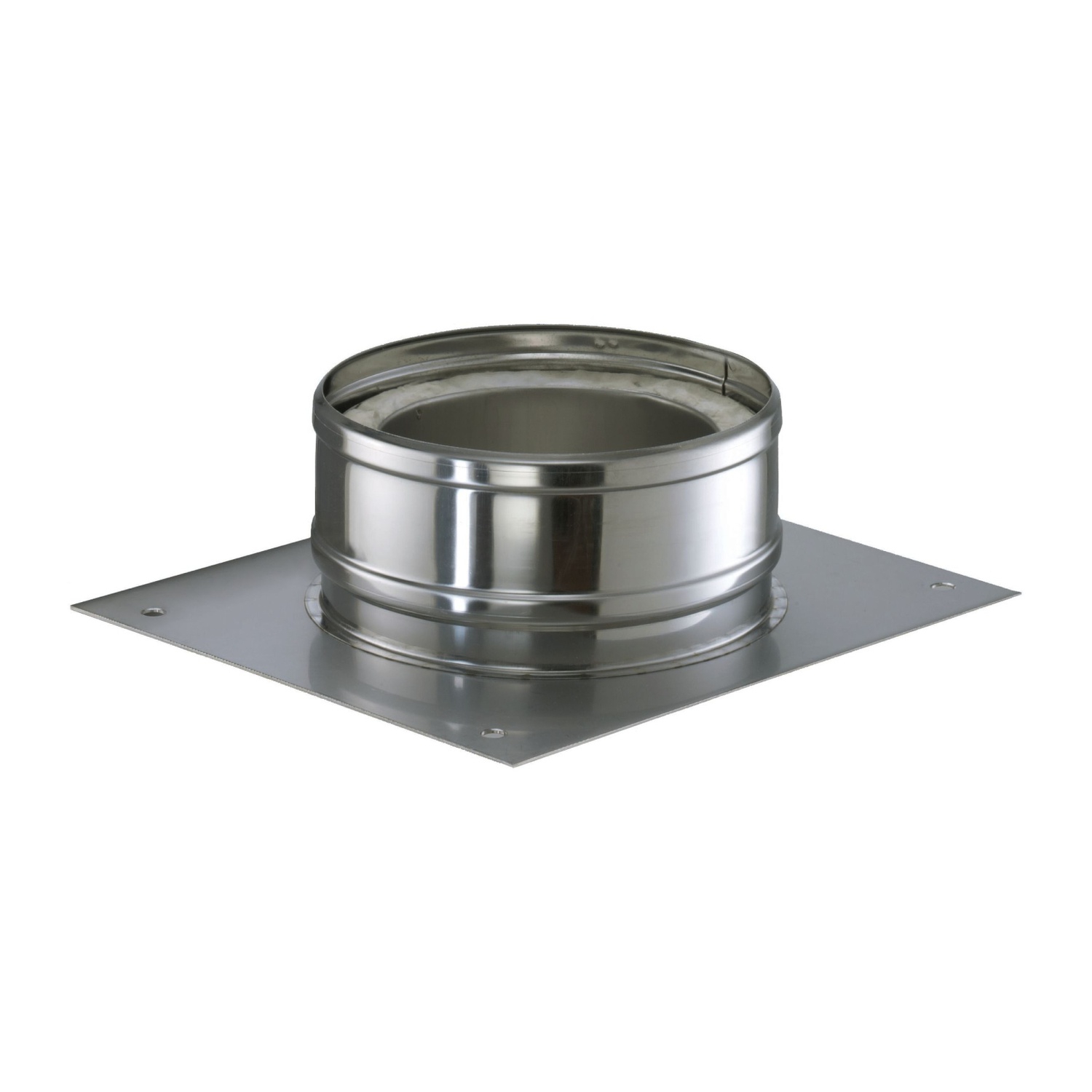 Schiedel ICS plaque de base montage au sol pour coude avec pied de support pour ICS Ø130 mm double paroi brillant