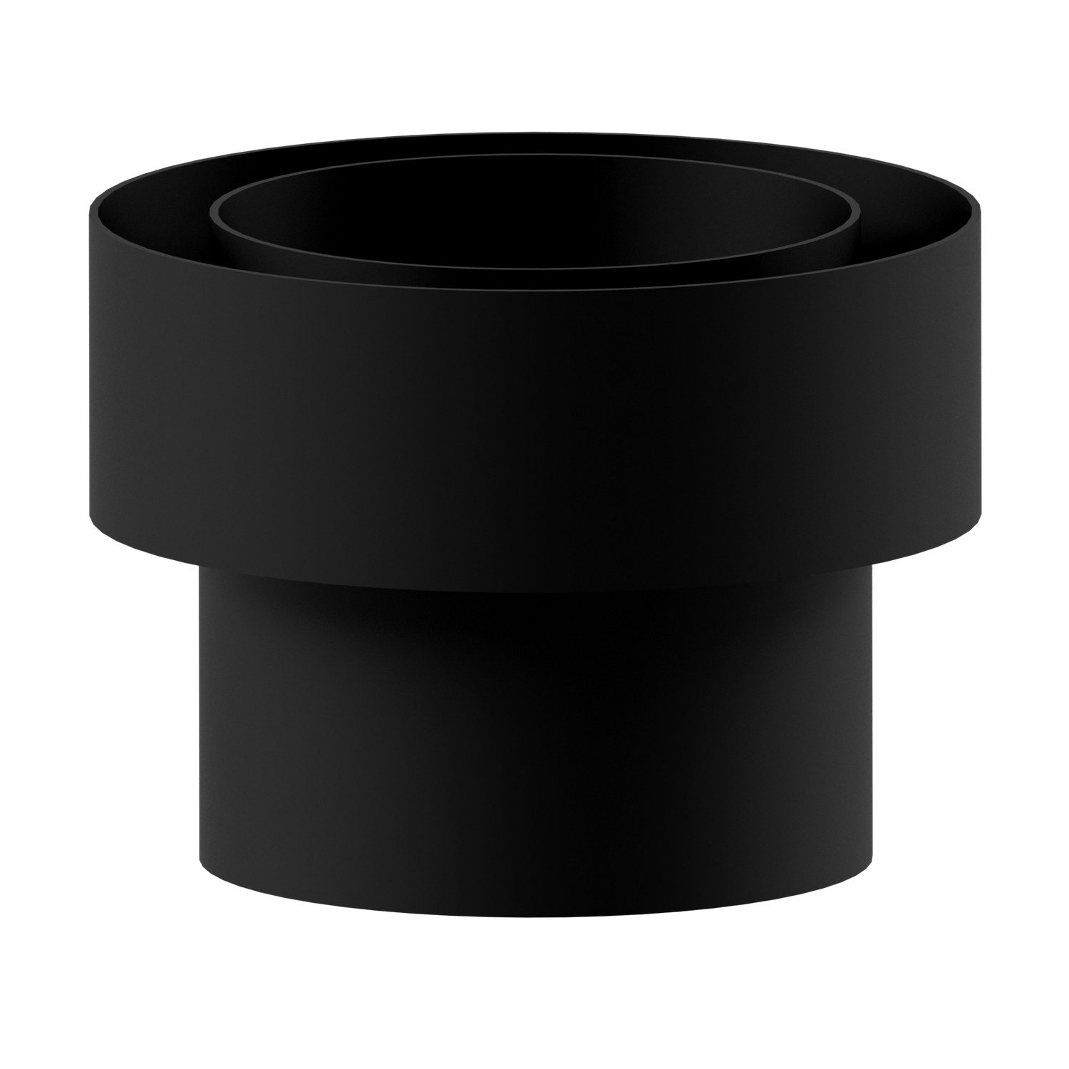 Raik Lifestyle DUO pièce de raccordement de conduit de cheminée 120mm noir pour tuyau de fumée / conduit de fumée