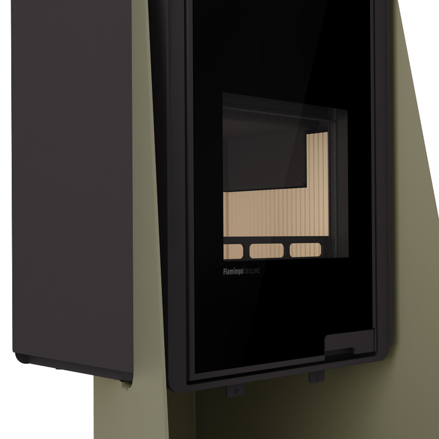 Poêle à bois HS Flamingo Deluxe Island Olive