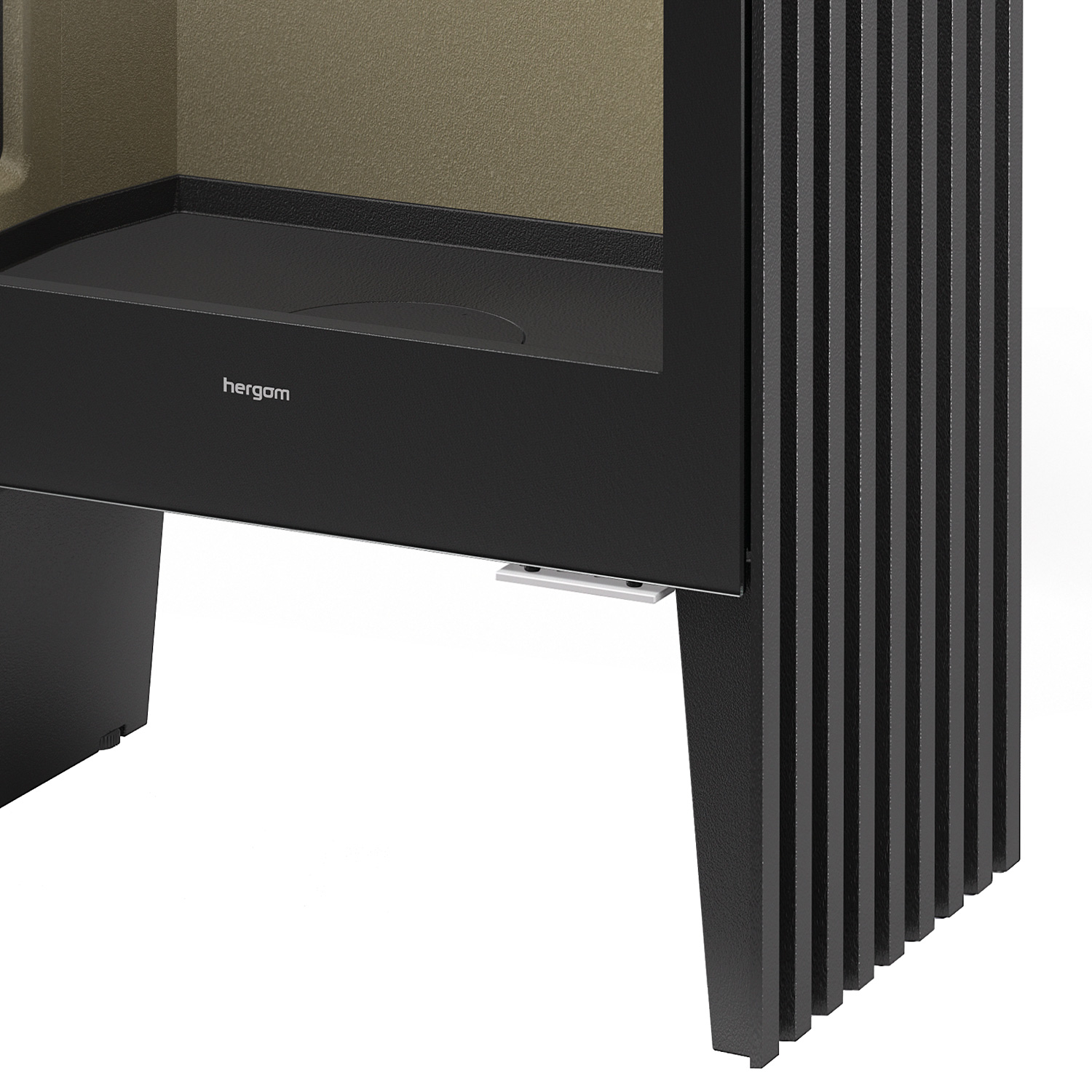 Poêle à bois Hergom Glance LV en fonte noire
