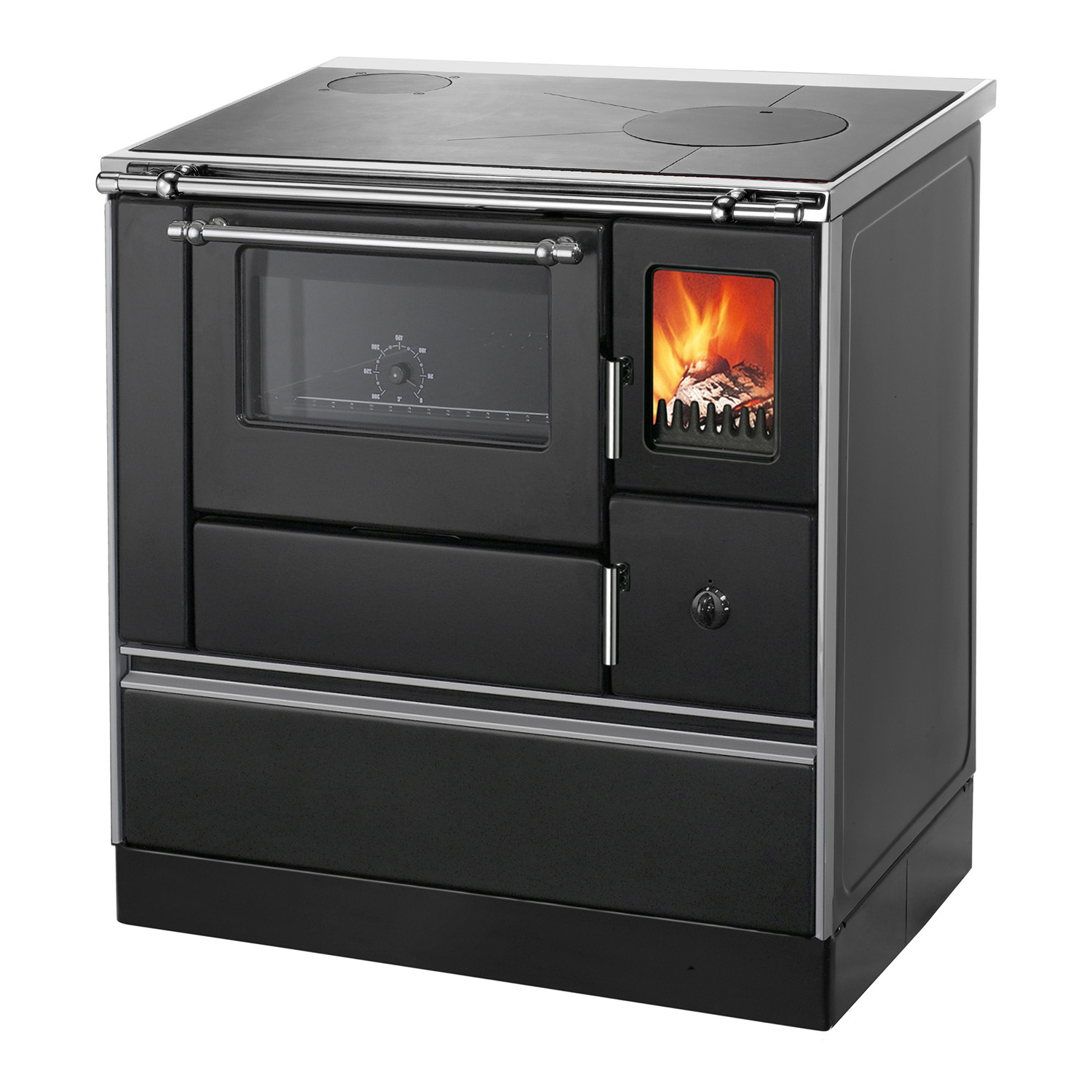 Westminster K76F-90 Cuisinière à bois Noir