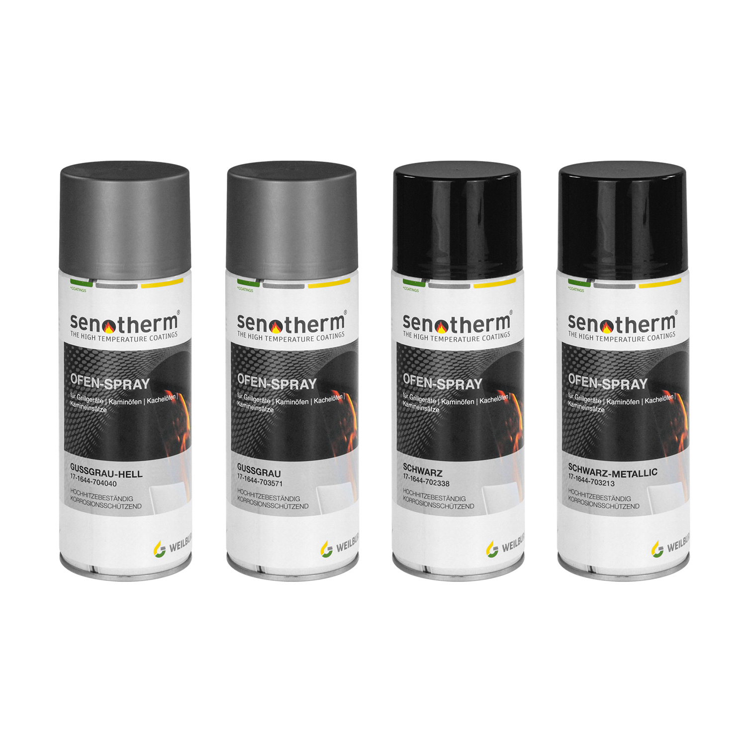 raik Spray pour poêle en aérosol 400 ml Senotherm Gris Fonte Clair