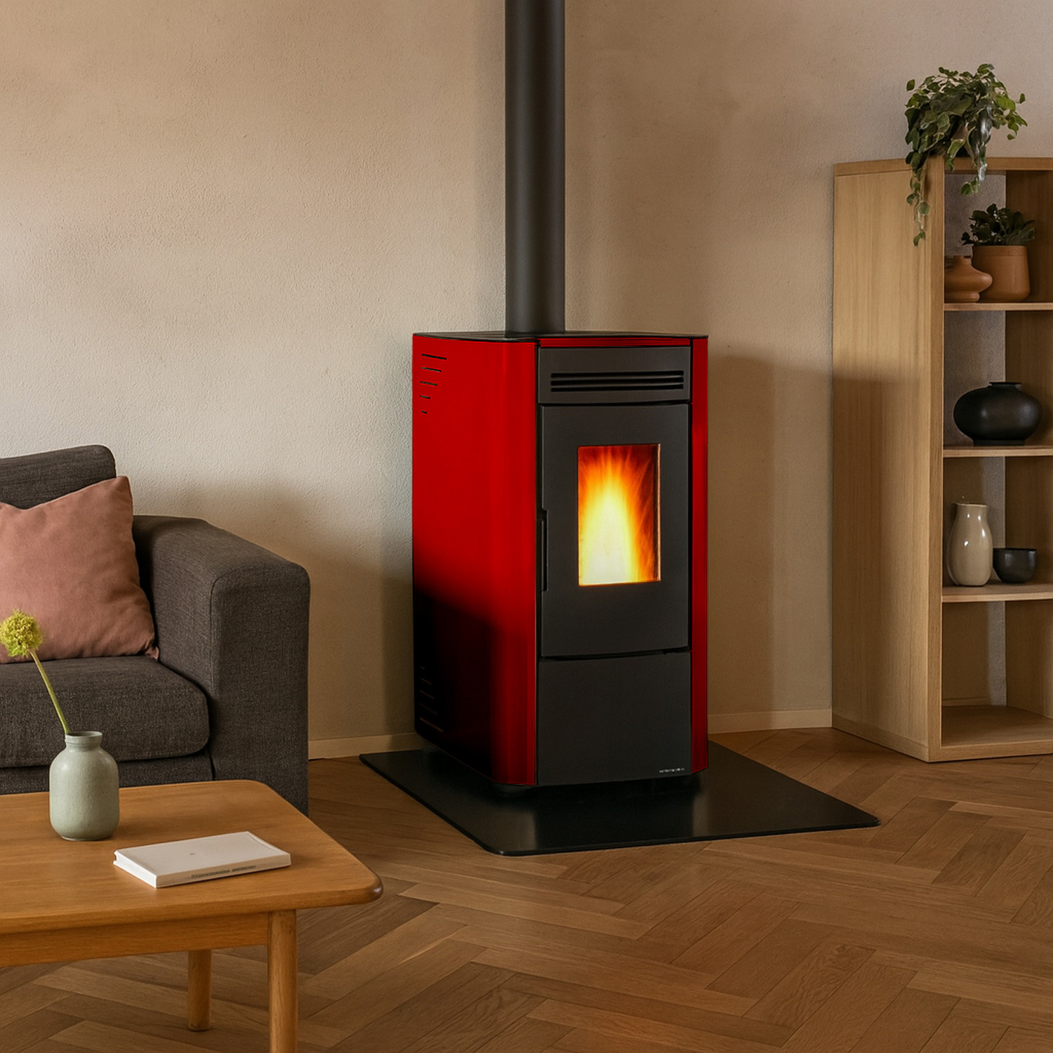 Extraflame Ketty 5.0 poêle à granulés acier bordeaux