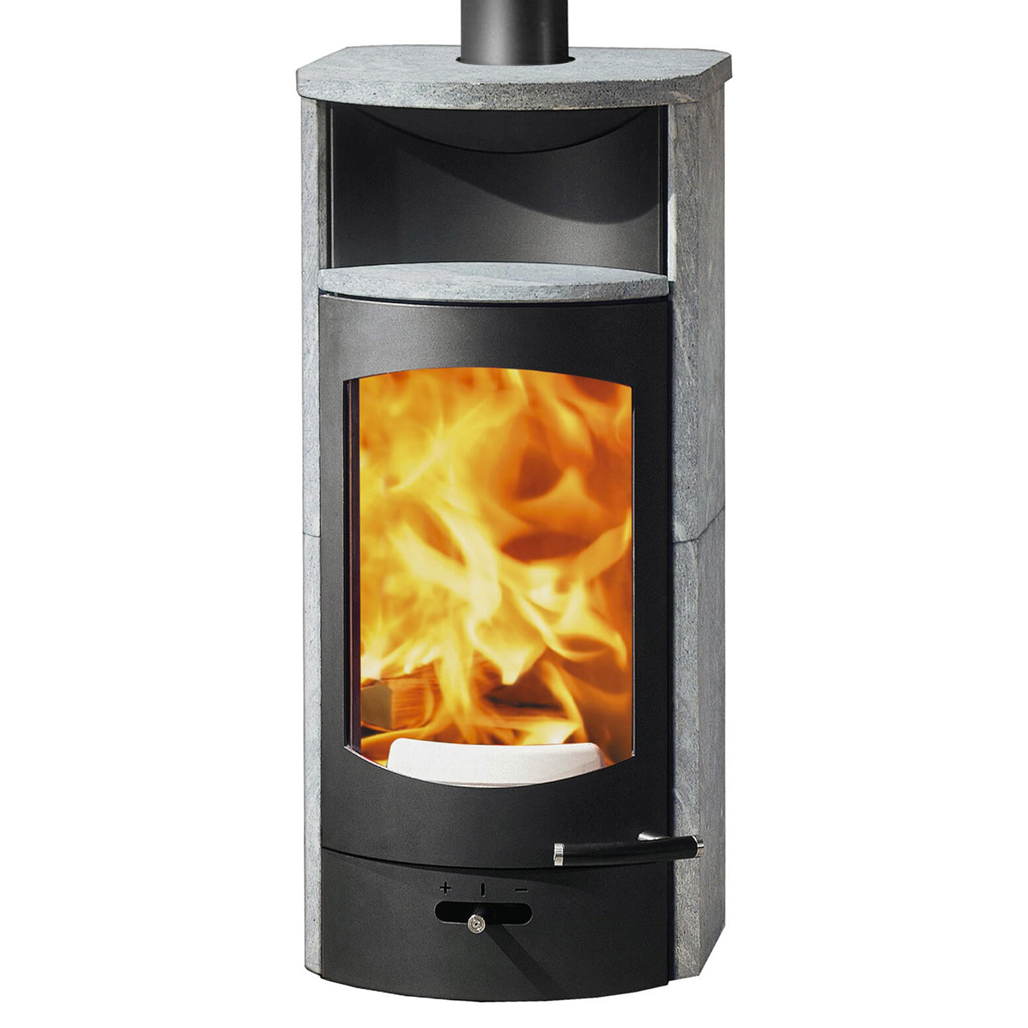 Austroflamm Flok 2.0 Poêle à bois en stéatite, RR dessus