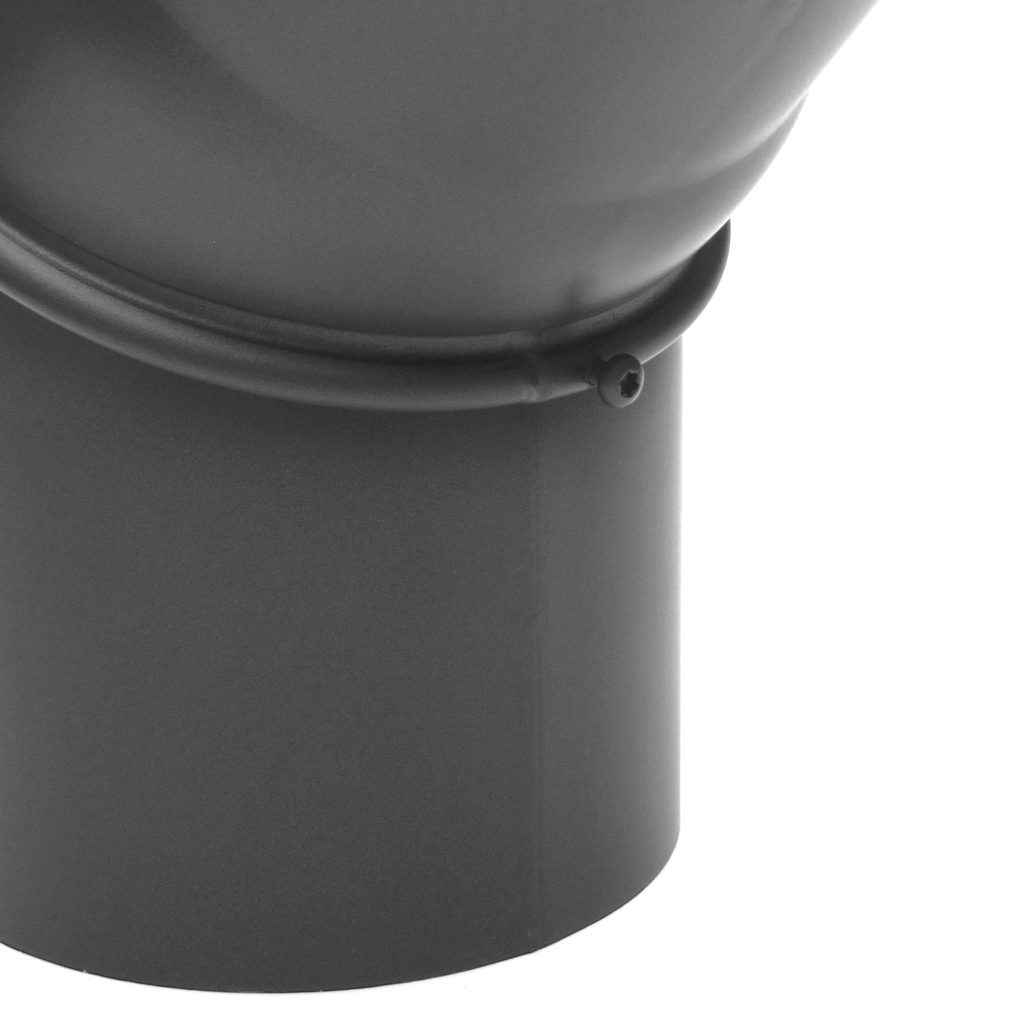 Coude de conduit de fumée Raik / Tuyau de poêle 120 mm - 0° - 45° sans ouverture de nettoyage gris fonte