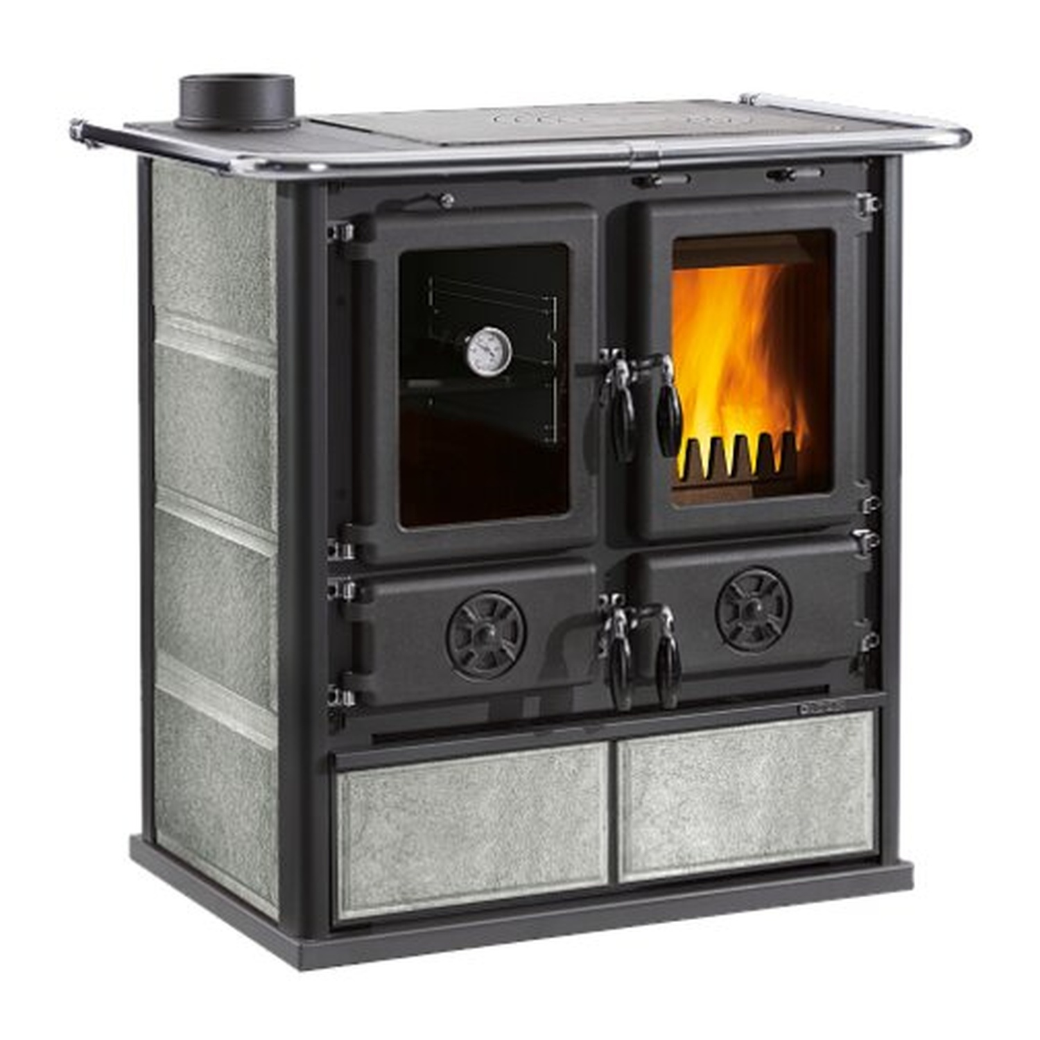 La Nordica ROSETTA SX.16 PETRA - pierre naturelle cuisinière à bois