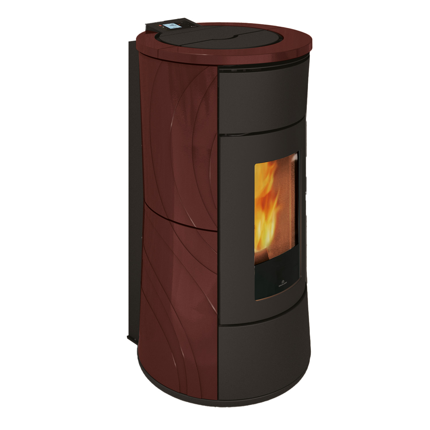 Edilkamin Cherie H 14 Evo poêle à granulés bouilleur céramique bordeaux