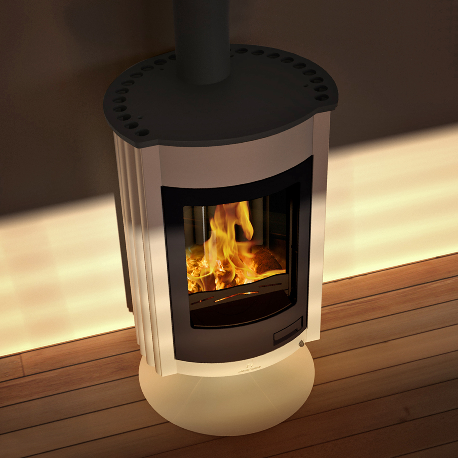 Poêle à air chaud Masterflamme Medie II Crème