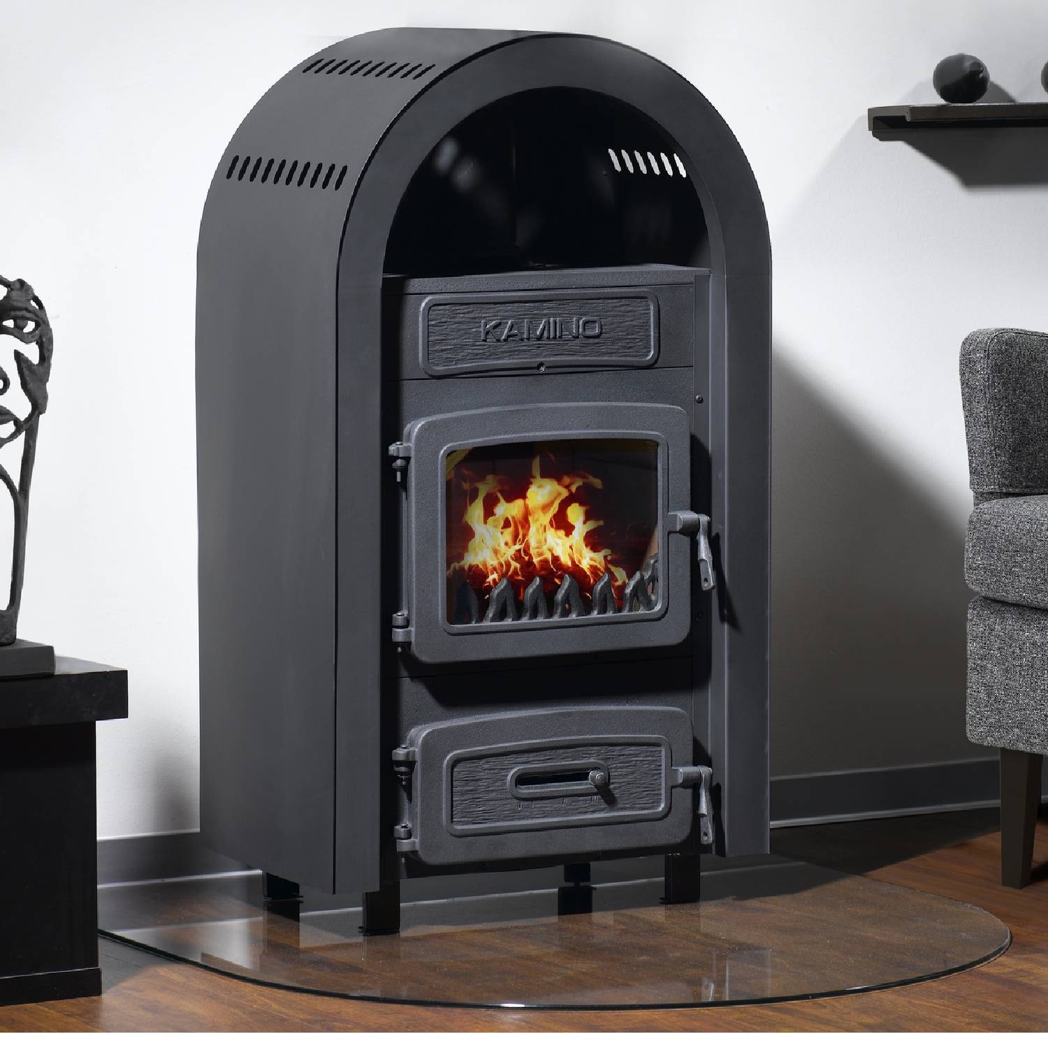 Wamsler poêle à charbon à feu continu Kamino 109-6 A