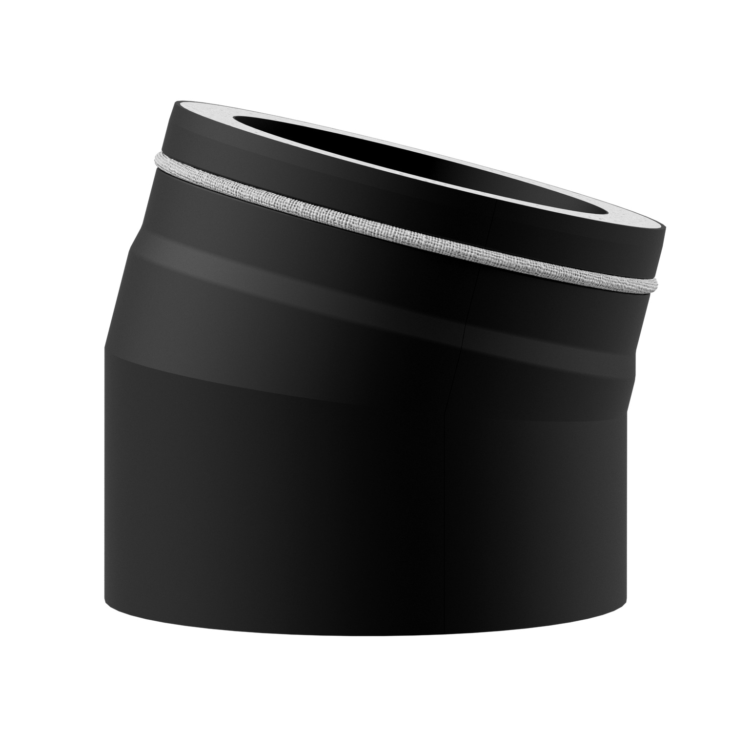 Raik Lifestyle DUO coude de tuyau de fumée 120mm noir 15° pour tuyau de fumée / conduit de fumée