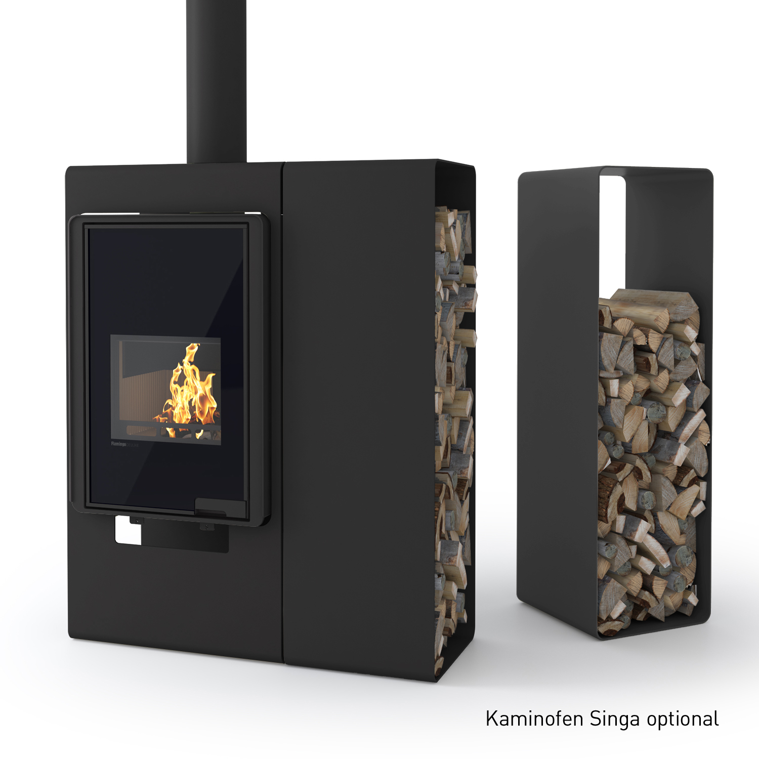 HS Flamingo Deluxe 2 Étagère en bois Noir