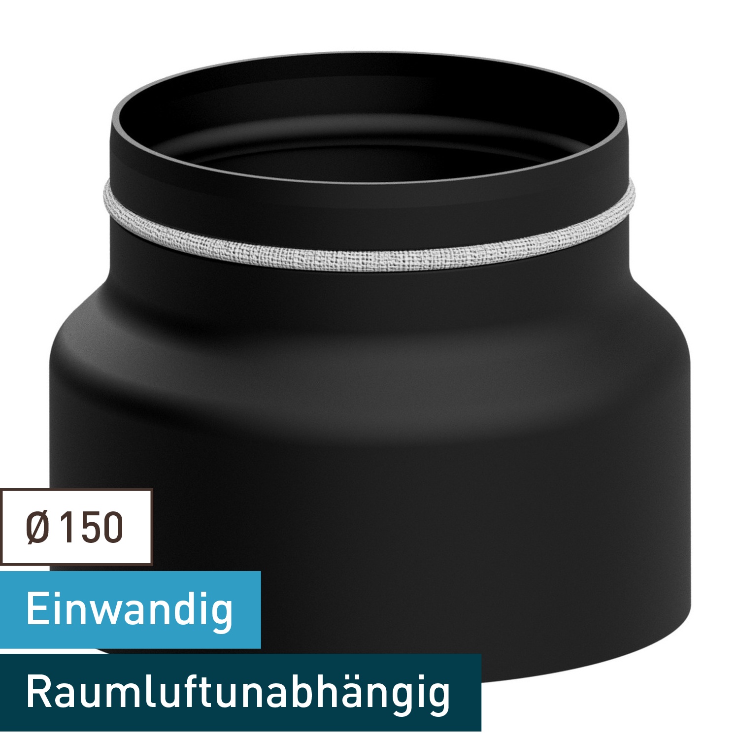 Raik réduction LS diamètre 150w/diamètre 130e noir