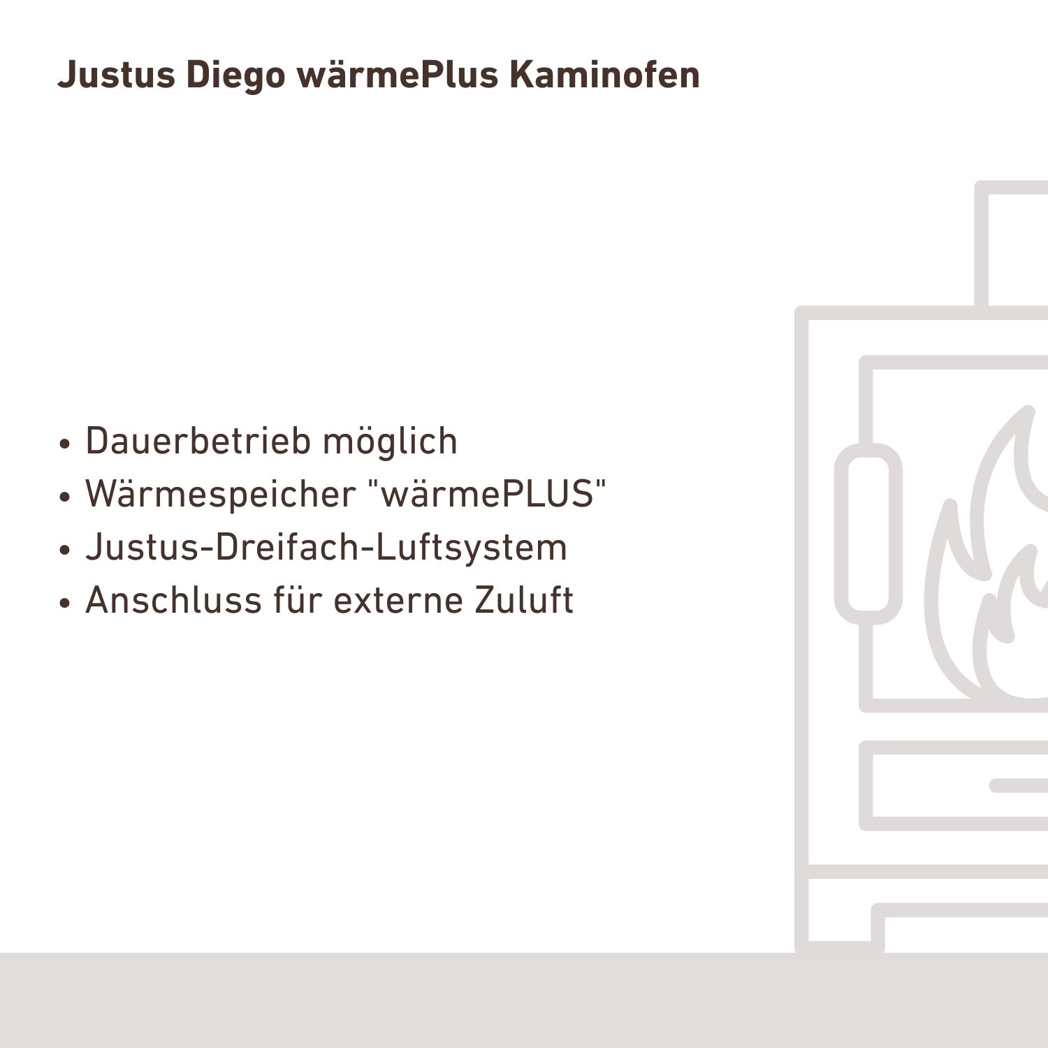 Justus Diego poêle à bois wärmePlus