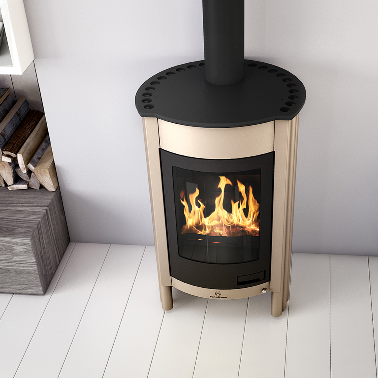 Poêle à air chaud Masterflamme Medie I Crème