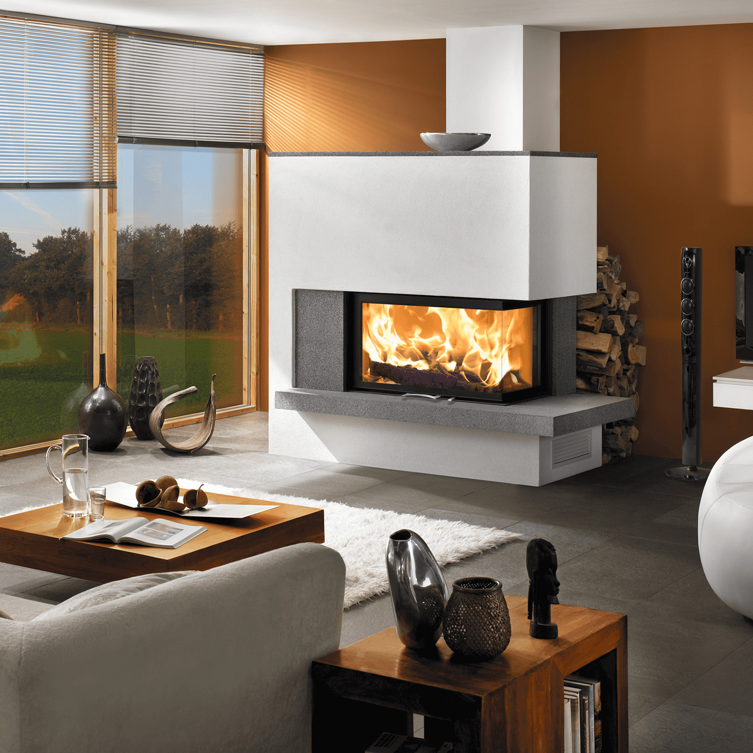 Austroflamm 89x49x57 S 2.0 Insert de cheminée angle droit
