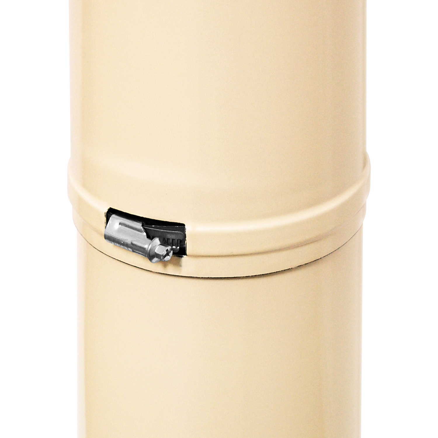 Raik Tuyau de Fumée / Tuyau de Poêle Émaillé 120mm - Longueur 1000mm Tube Télescopique Ivoire