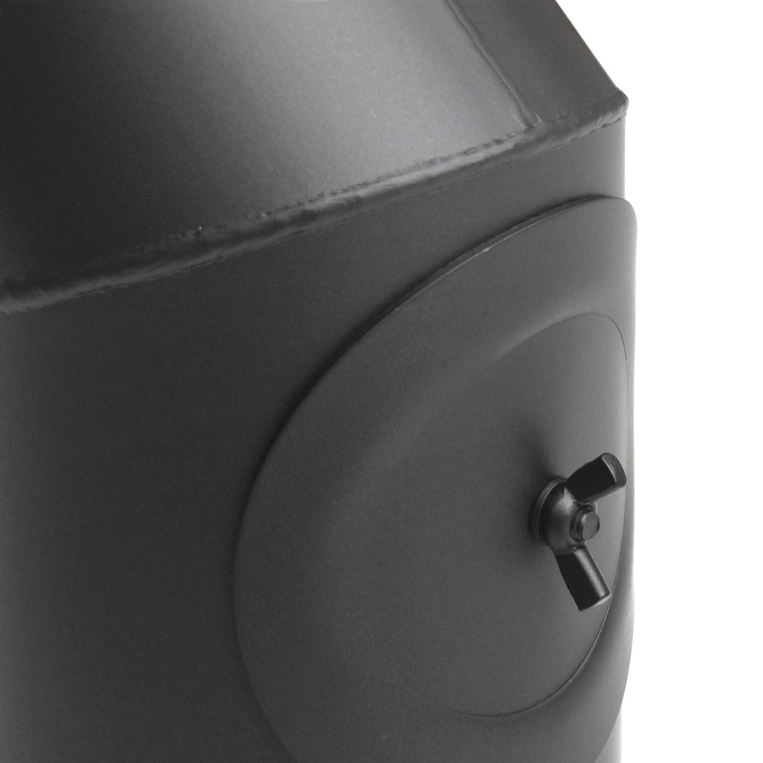 Coude de conduit de fumée Raik / Tuyau de poêle 130 mm - 45° avec ouverture de nettoyage gris fonte