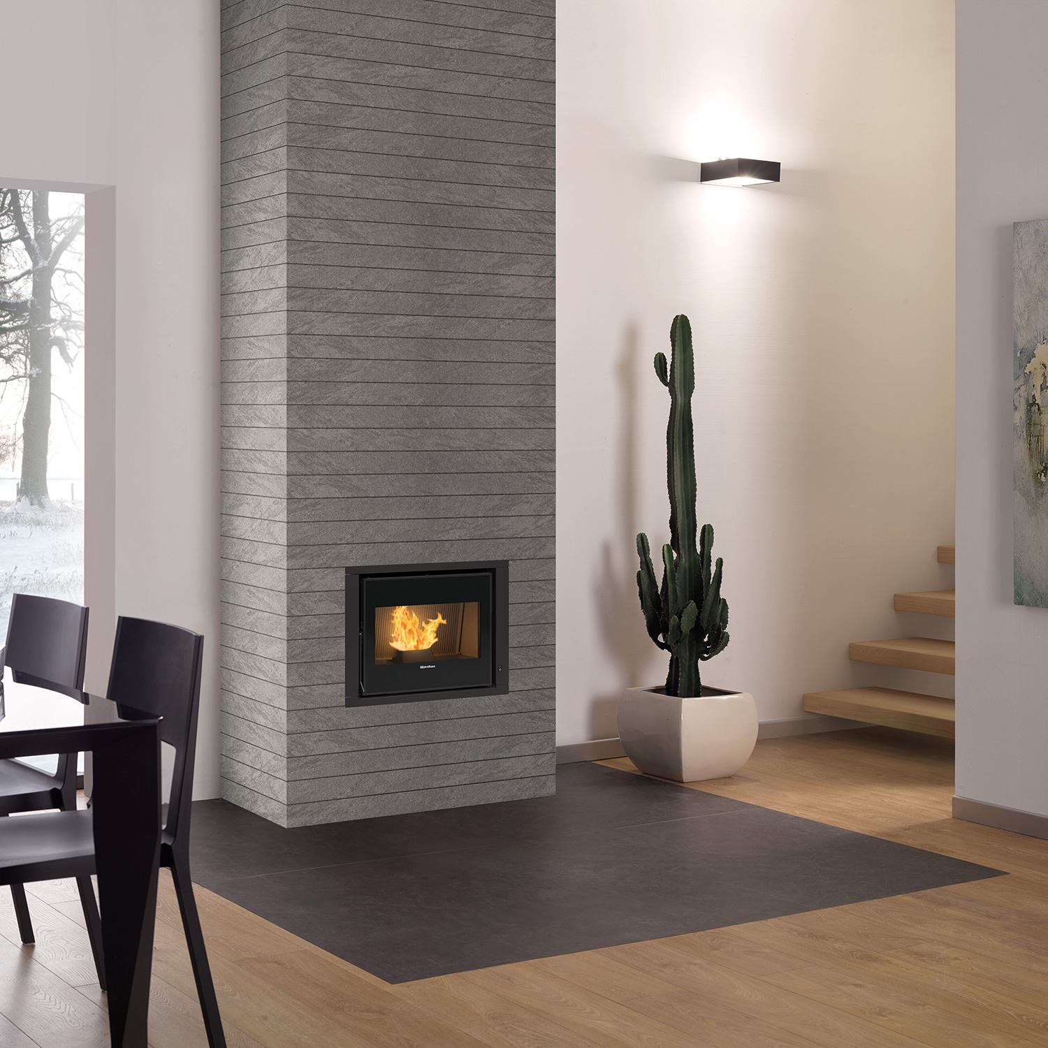 Extraflame Comfort P70 Air H49 Insert à granulés Acier Noir