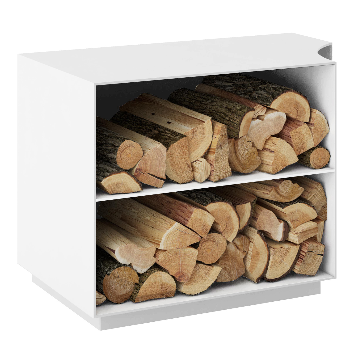 Spartherm compartiment range-bûches pour Passo XS latéral gauche Blanc