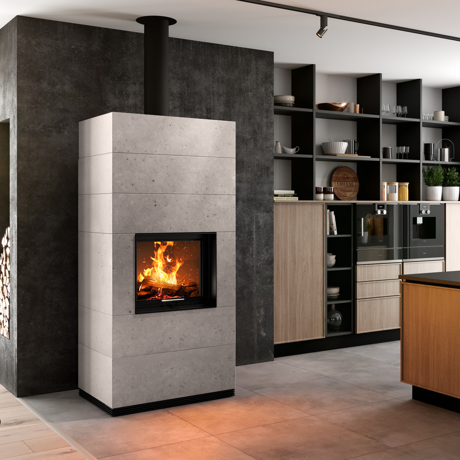 Spartherm SIM 2/3 Mini Sh-4S Kit de cheminée en béton fin