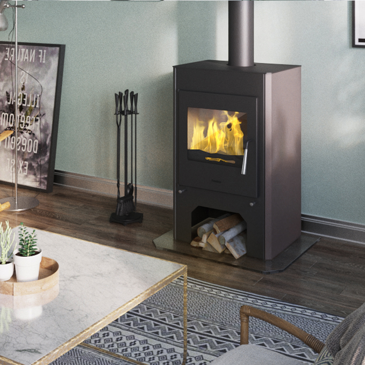 Poêle à bois HS Flamingo Espo 3 Gris