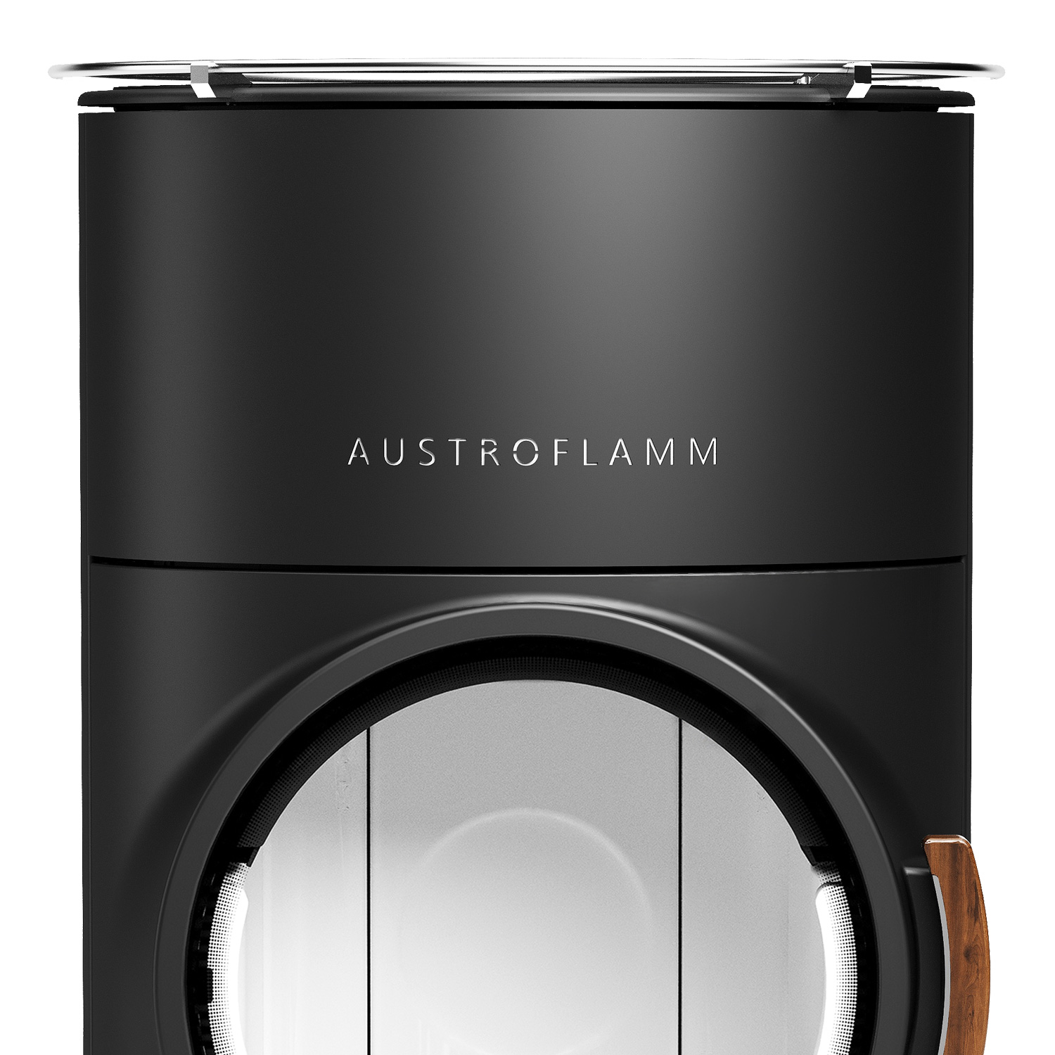 Austroflamm Clou compact Cook poêle à bois en acier gris fonte, sortie arrière